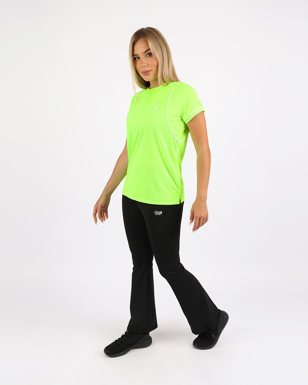 Short-Sleeve Breathable Lime Green Mesh Top-Atum -27015905
