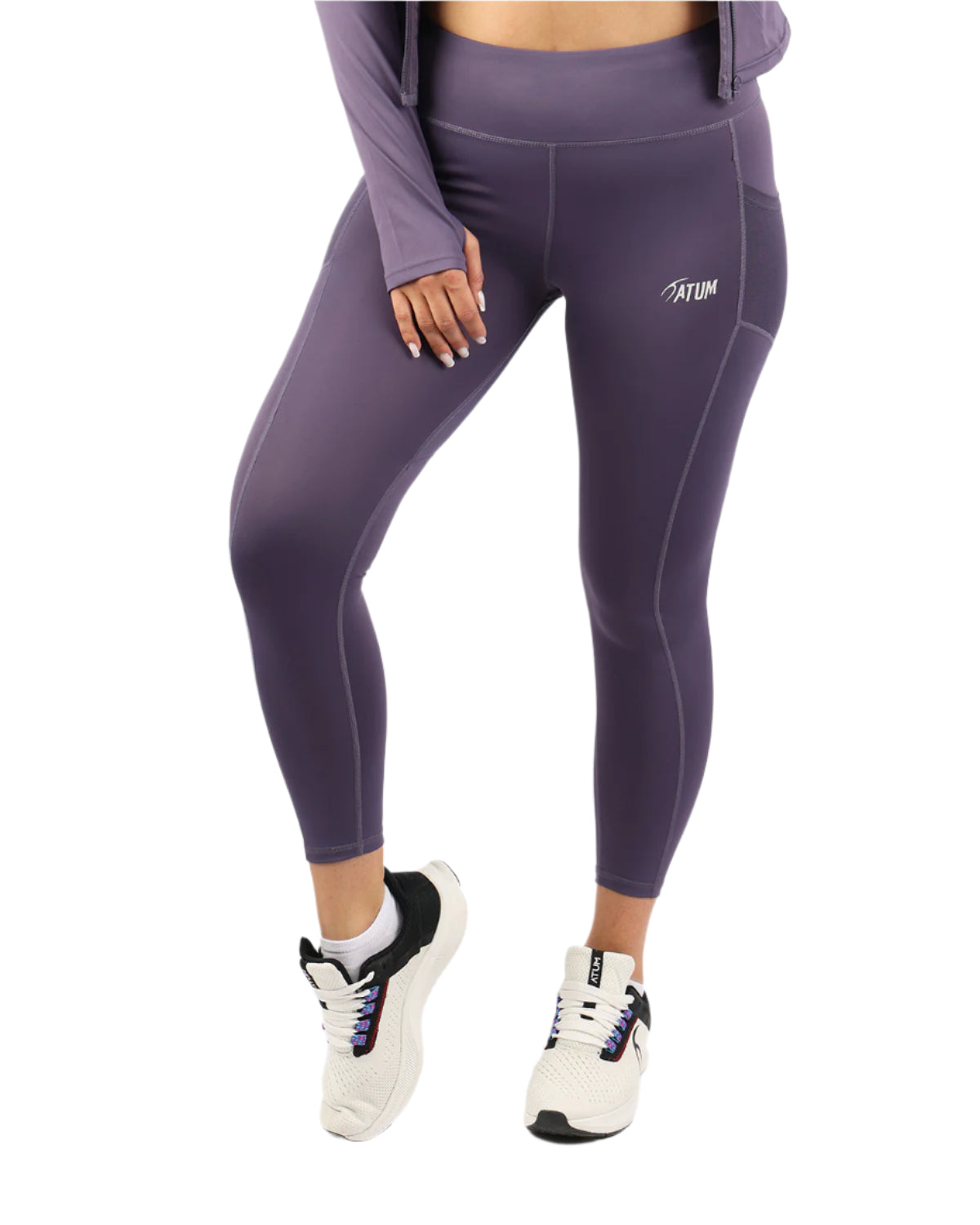 Pocket Flex Capri Purple Leggings-Atum -24590191