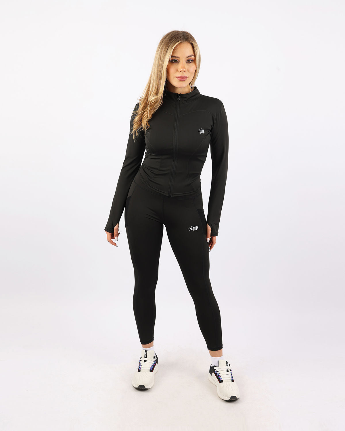 Verde Women's Zip Black Jacket-Atum -66677520