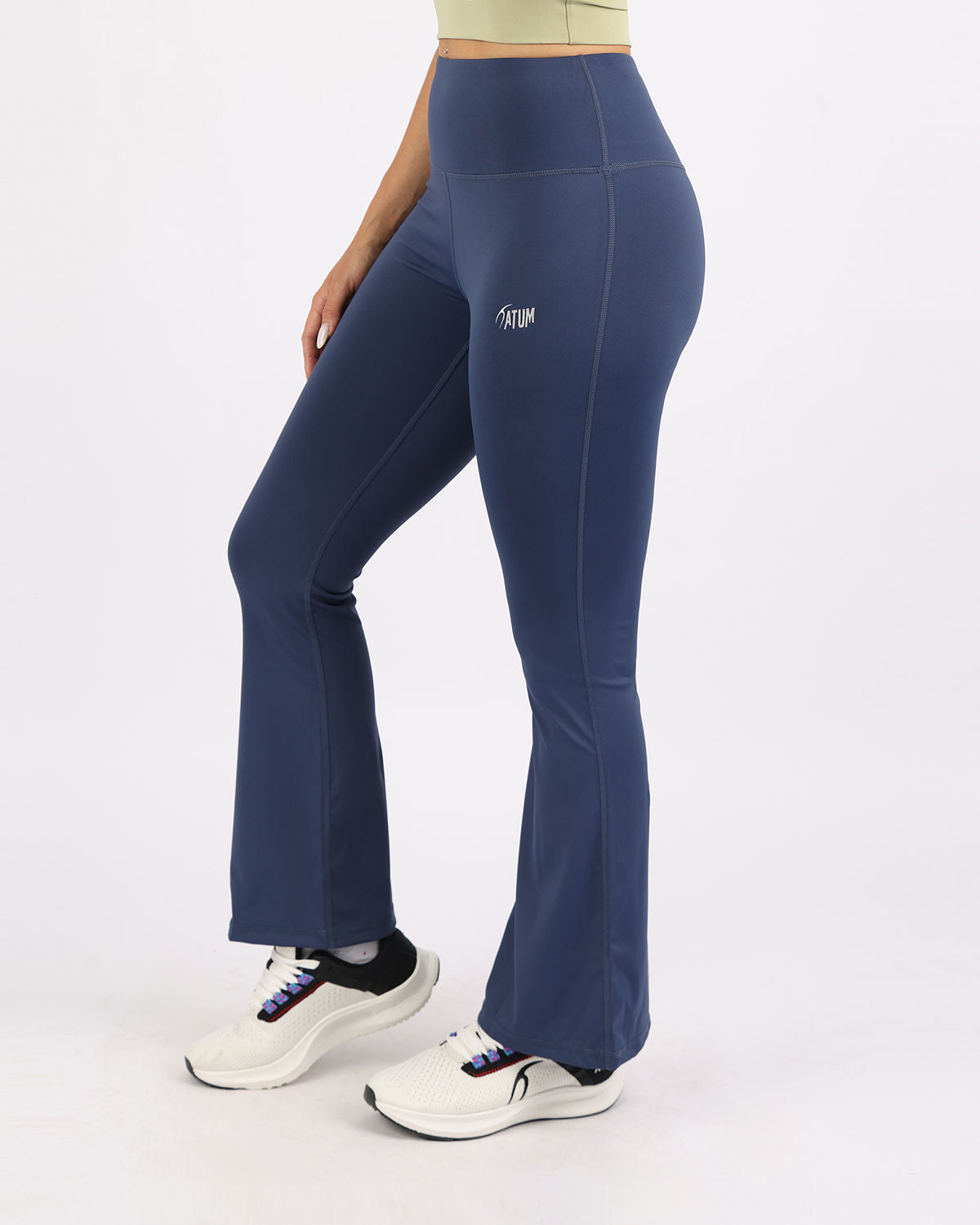 Wide Leg Yoga Navy Leggings-Atum -34029557