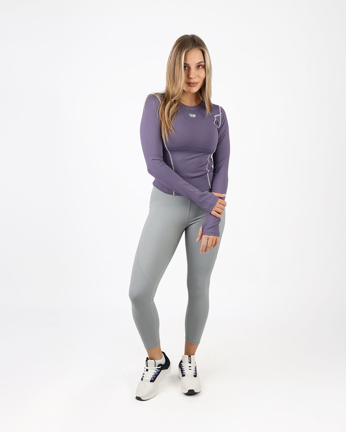 Streamline Long Slevess Women's Violet Top-Atum -87738320