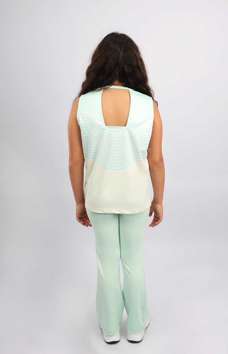 Girl's Open Back Mint Tank Top