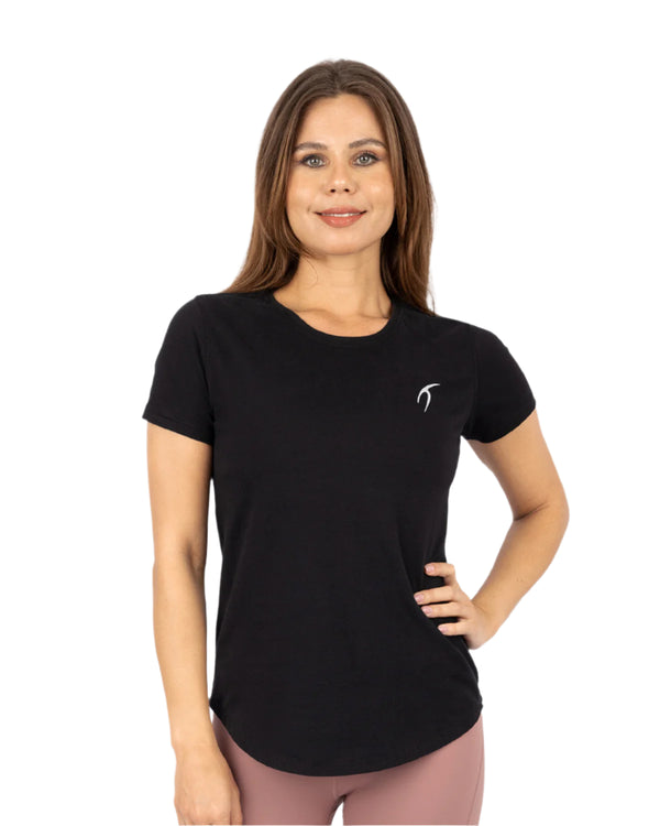 Basic Short Sleeves Black T-Shirt-Atum -2748955