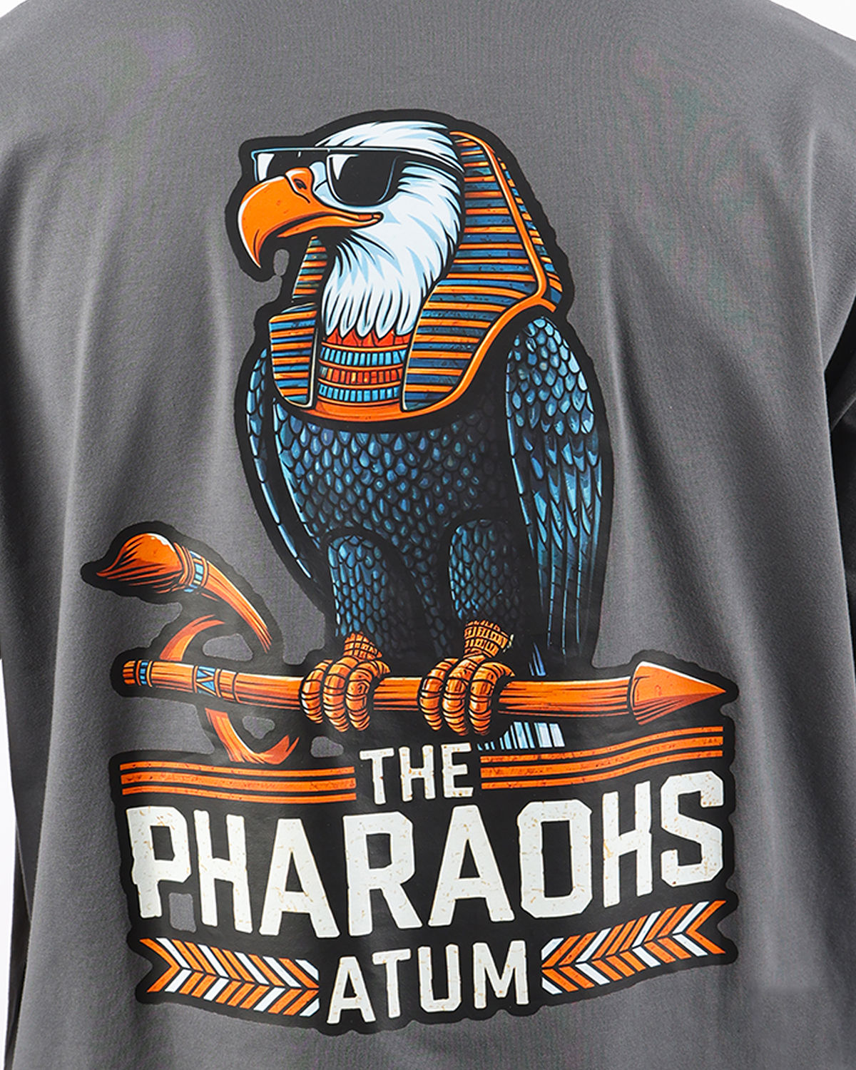 Pharaohs Legacy Dark Gray T-Shirt-Atum -86142376