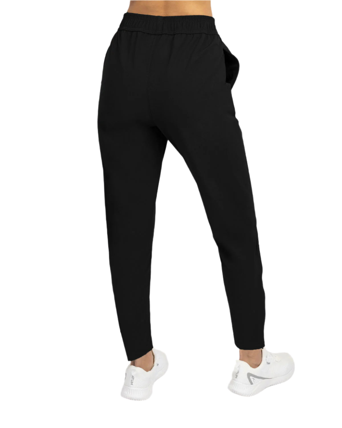 Slit Zipper Black Women's Pants-Atum -11506460