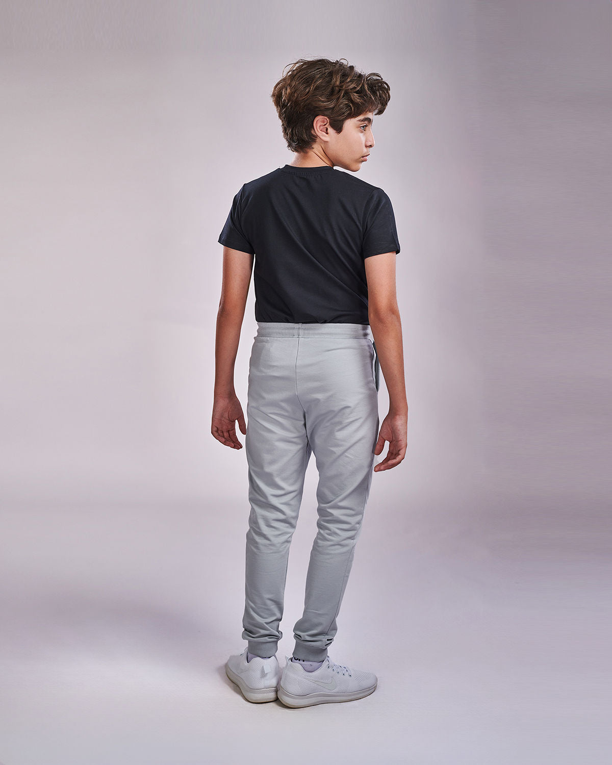 Boy's Sportive Gray Sweatpants-Atum -72469430