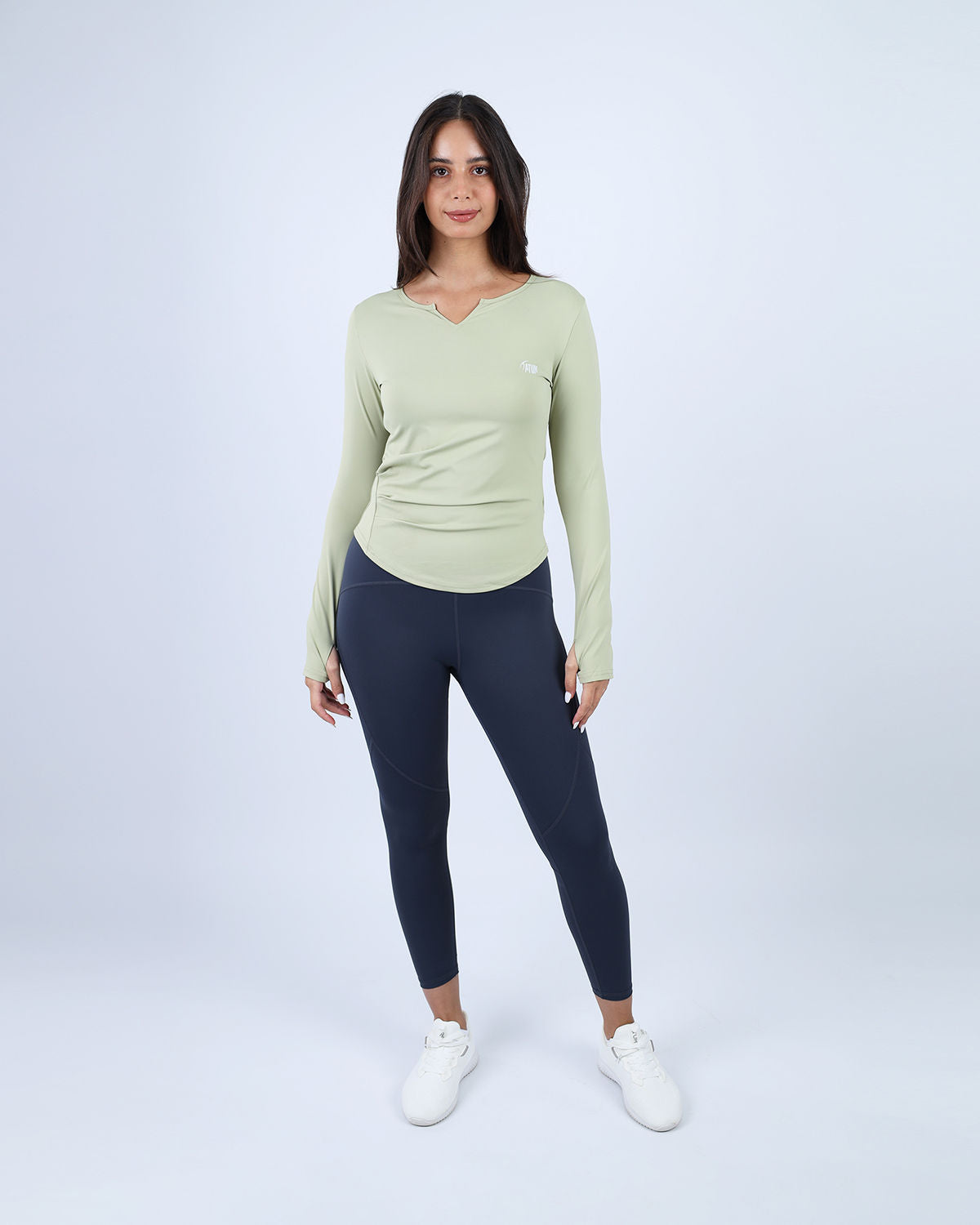Elegance Women's Green Long-Sleeve Top-Atum -63123368