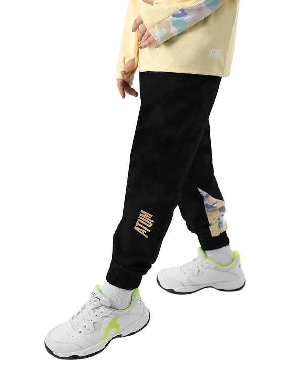 Girl's Trendy Black Pants-Atum -95803160
