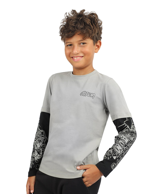 Cotton Boy's Gray T-Shirt-Atum -56275806