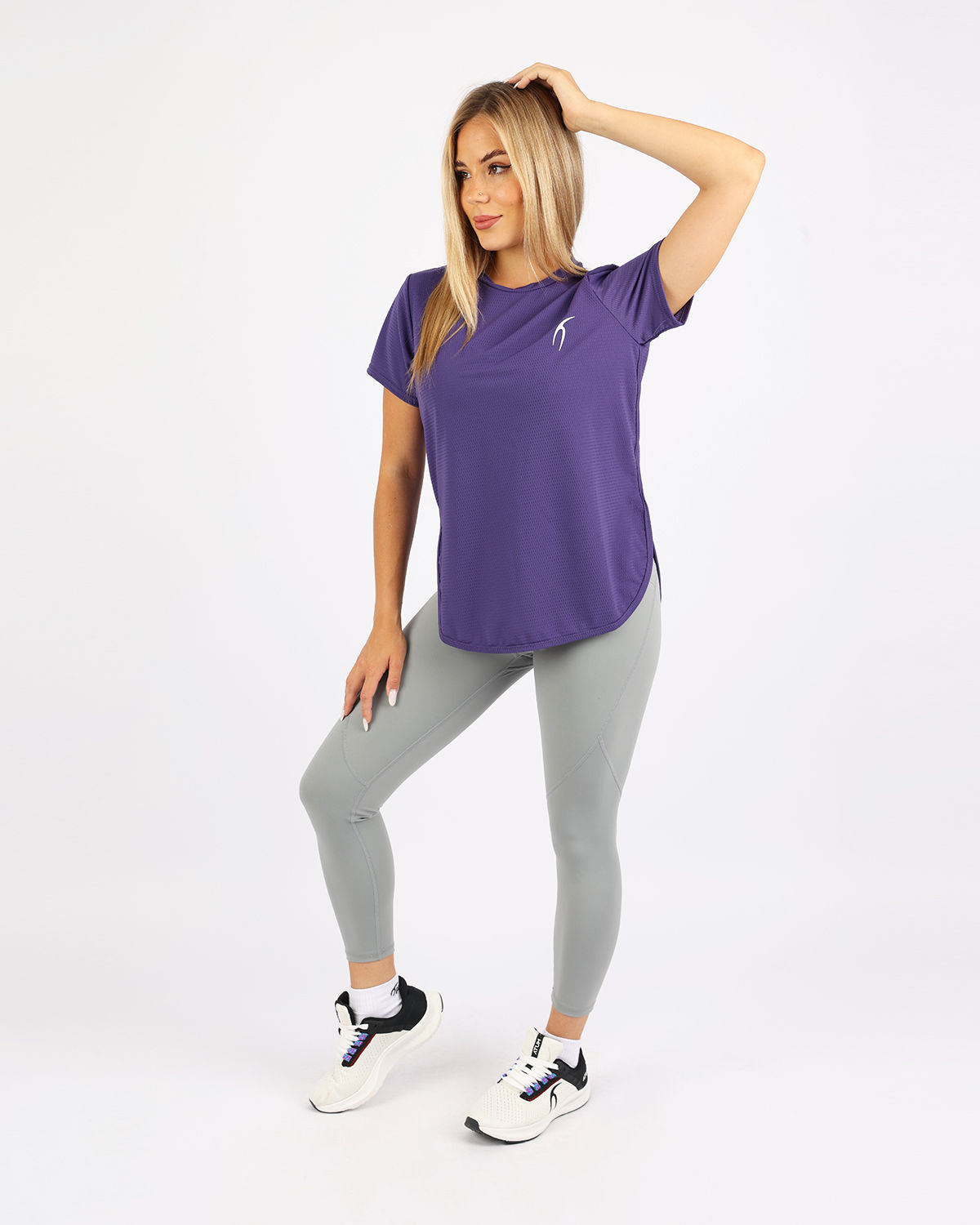 Short-Sleeve Breathable Purple Top-Atum -76783424