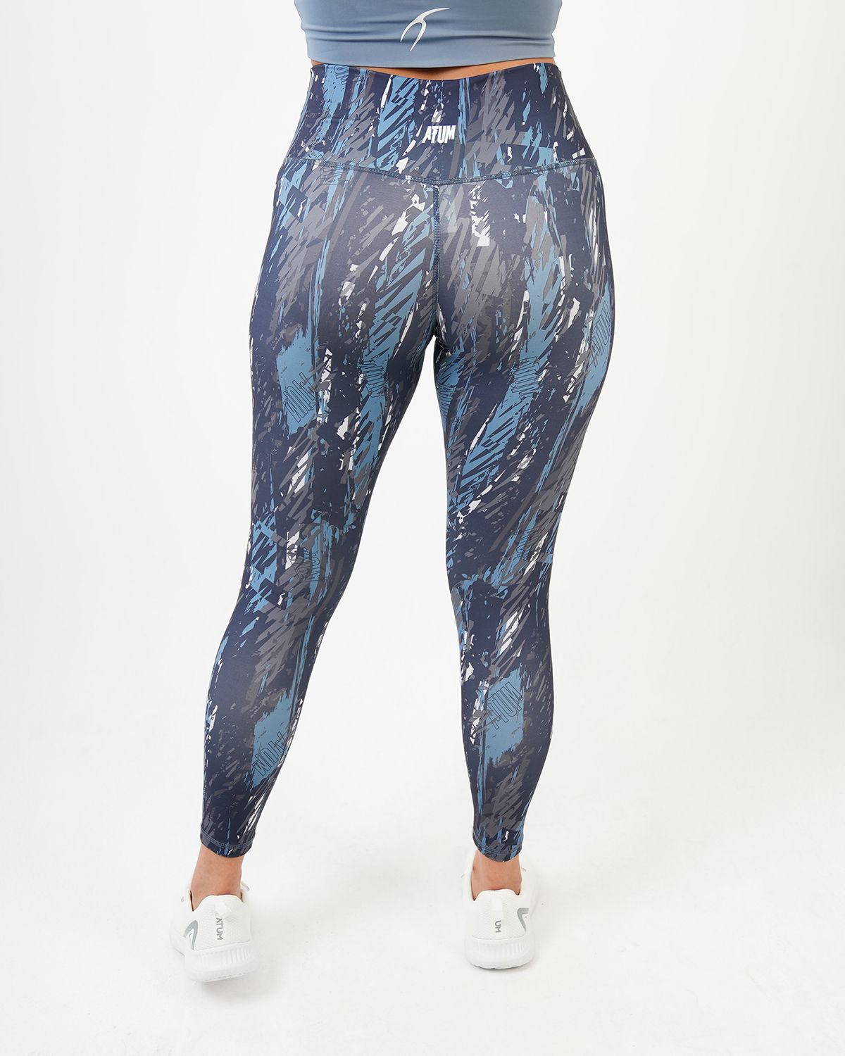 Marble Printed Navy Leggings-Atum -44836343