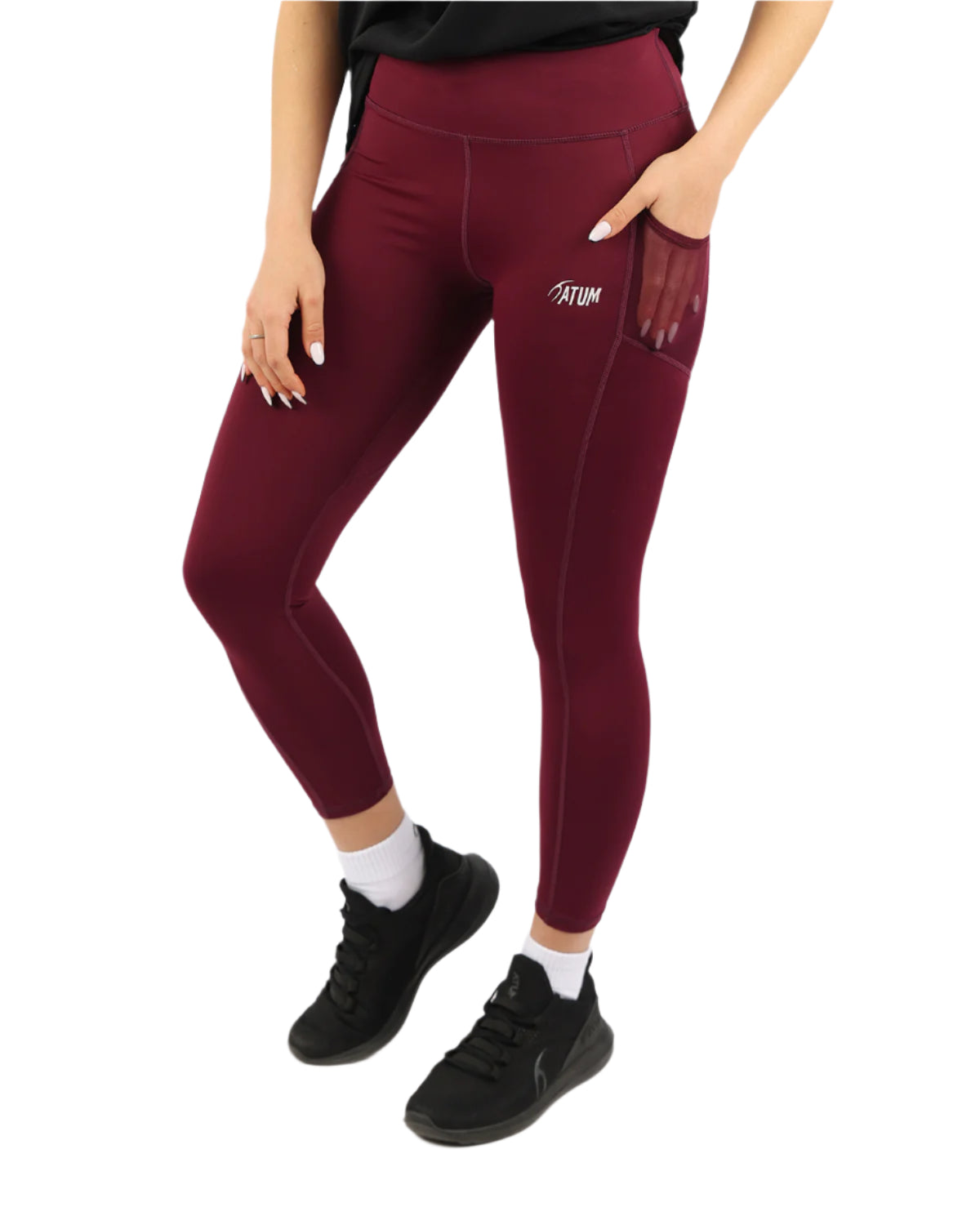 Pocket Flex Capri Bordeaux Leggings-Atum -96146006