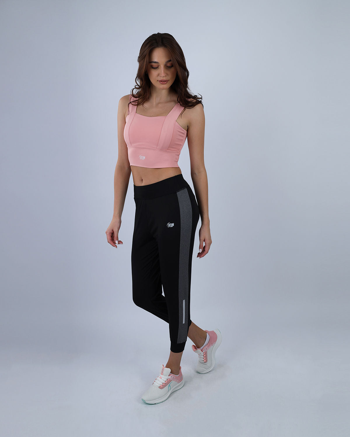 Stride Contrast Panel Black Pants-Atum -93543555