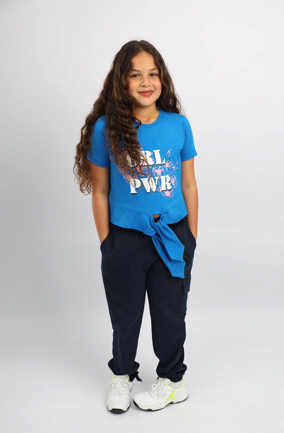 Girl's Power Blue T-Shirt-Atum -28627687