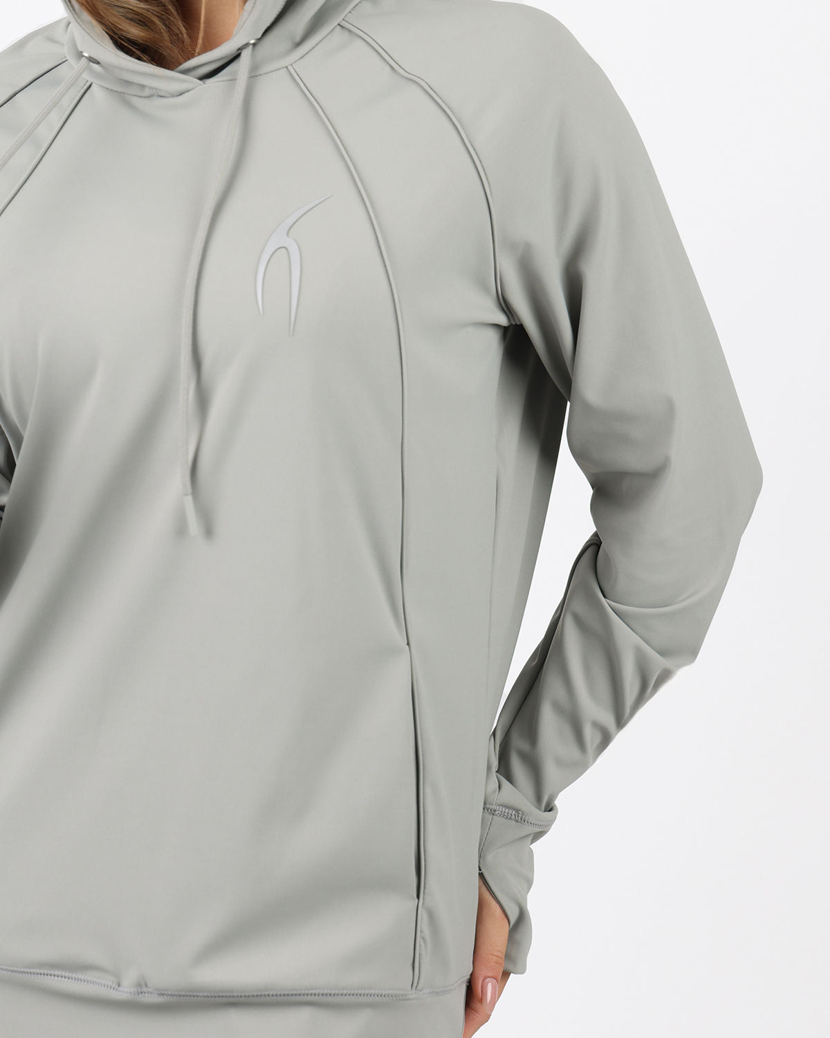 Long-Sleeve Training Gray Hoodie-Atum -86058551