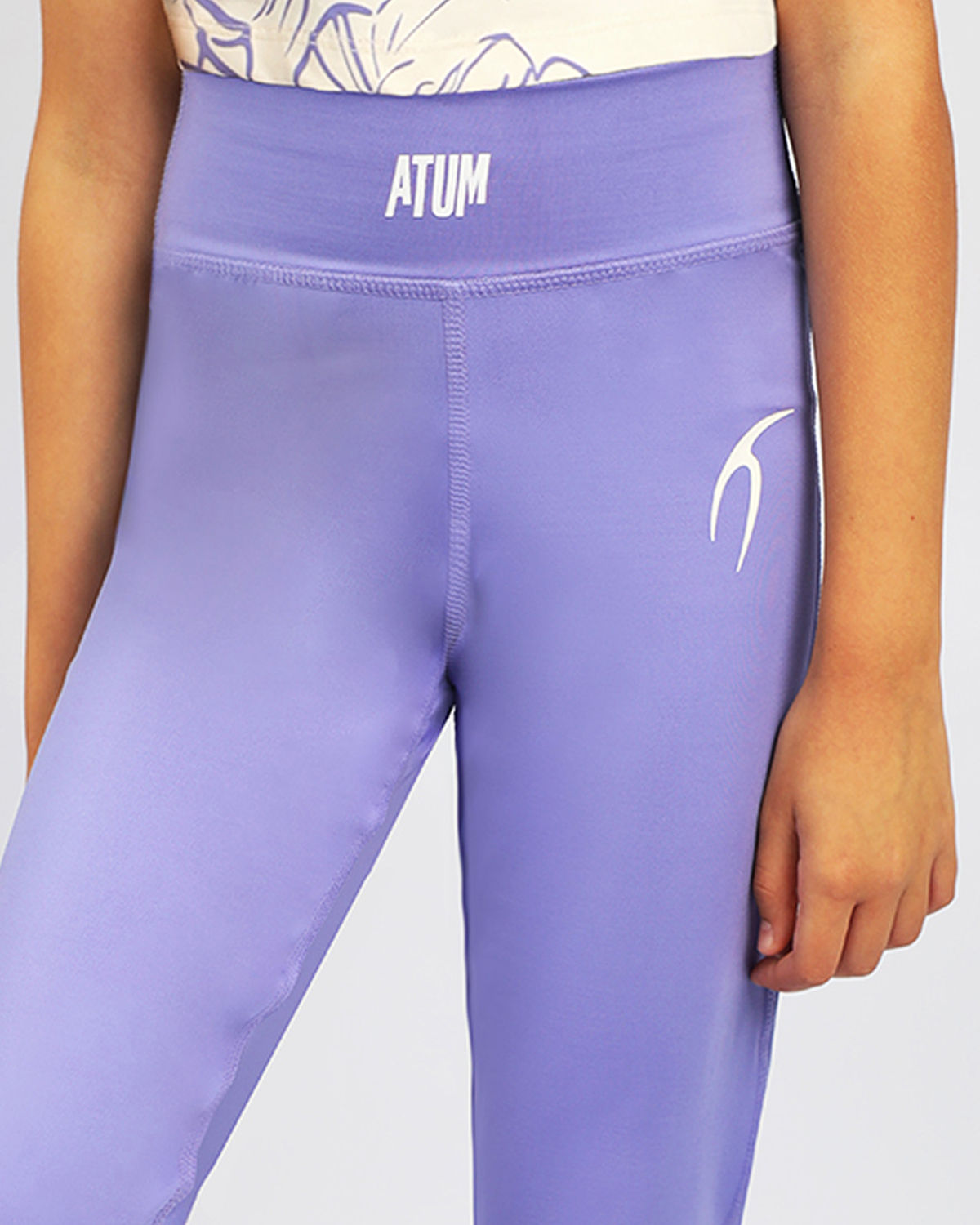 Girl's Wide Leg Lavender Leggings-Atum -81702281