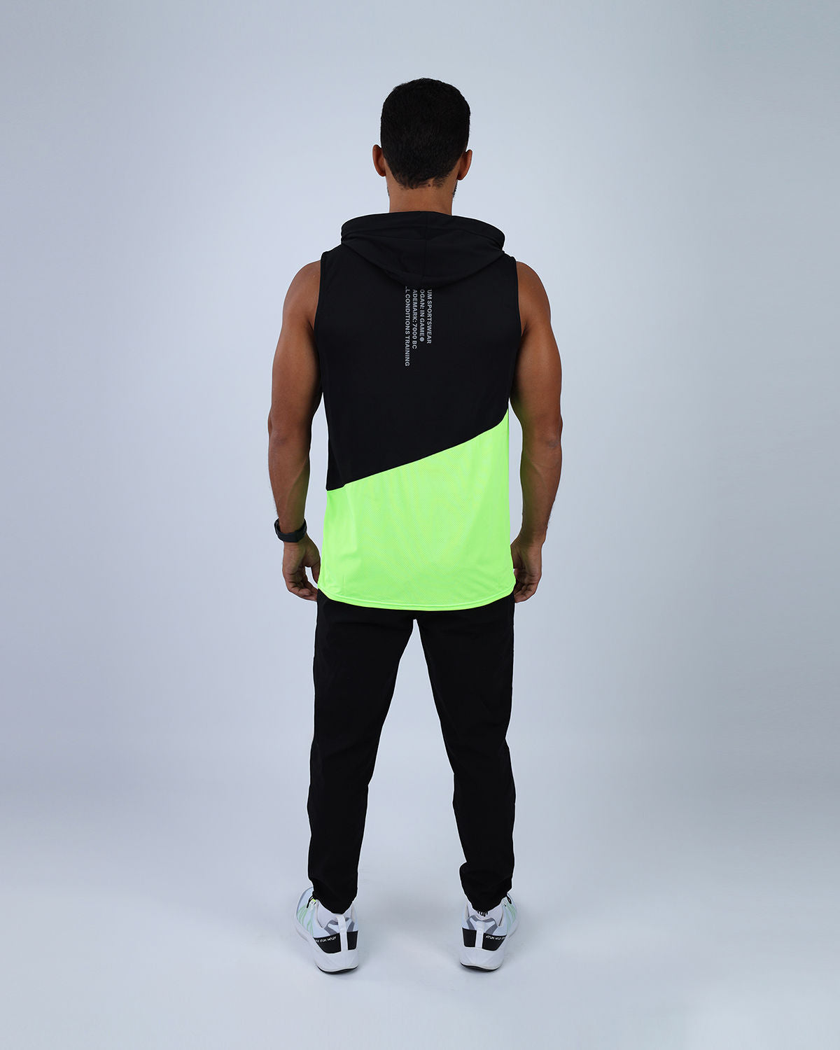 Sleeveless Breathable Green Hoodie-Atum -70615166