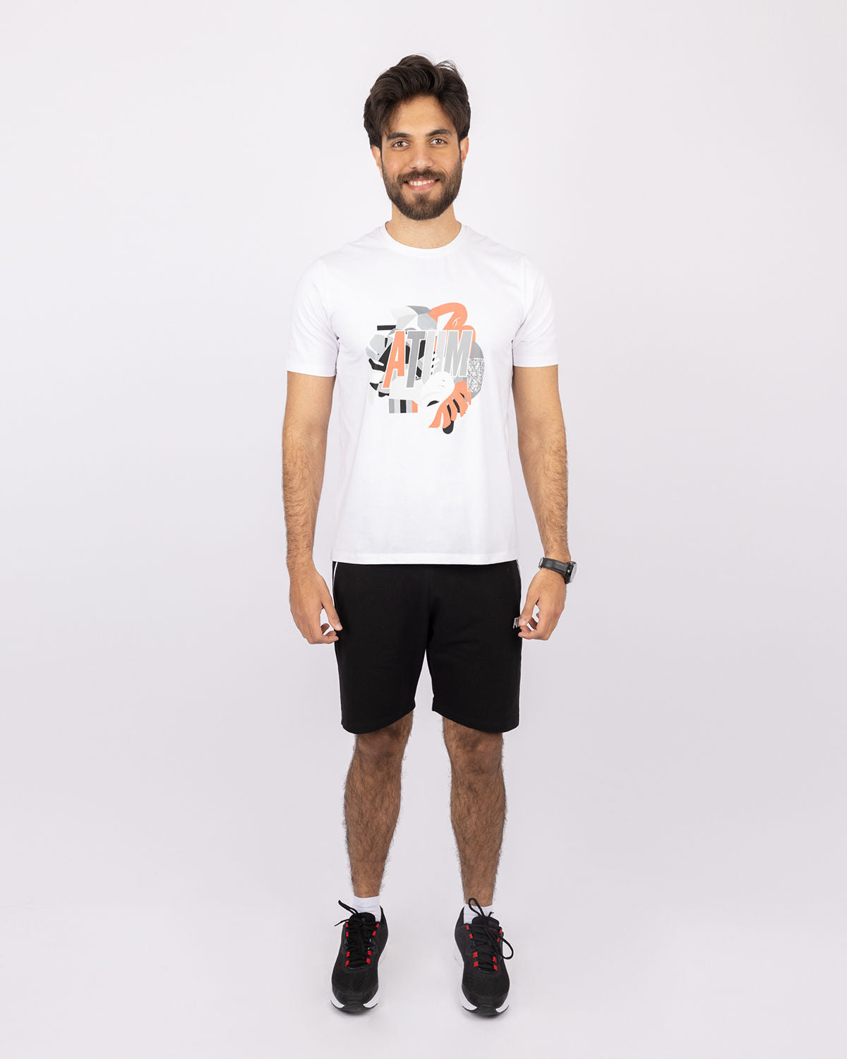Men's Black Standard Fit-Short-Atum -33415813