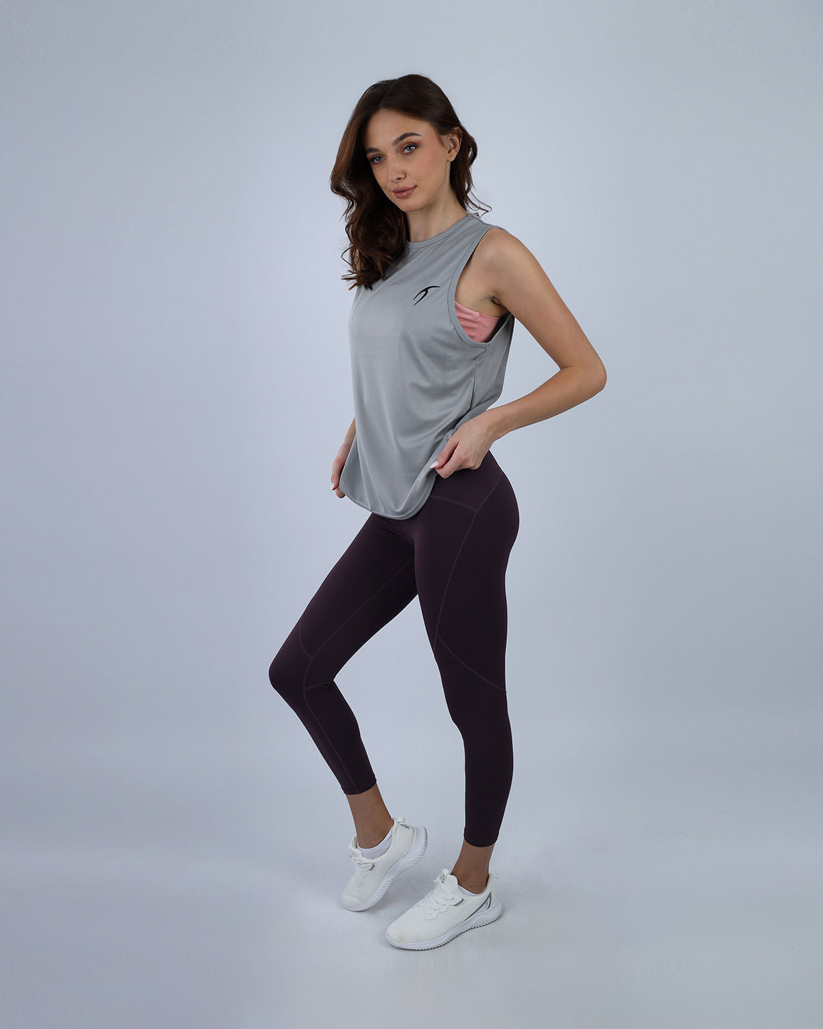 Modal Yoga Gray Tank Top-Atum -66501573