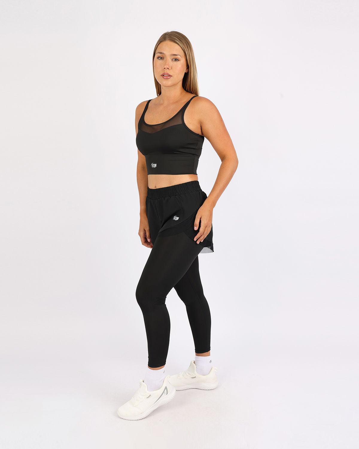 Pocket Wave Skort Black Leggings-Atum -58825723
