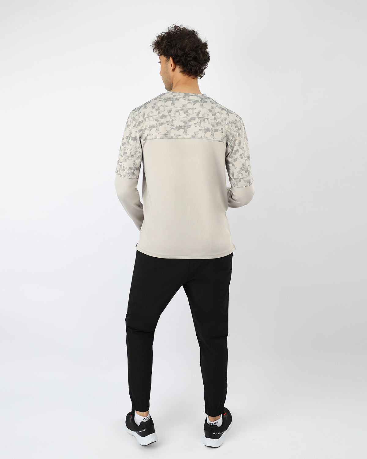 Men's Fitness Light Gray Top-Atum -96926192