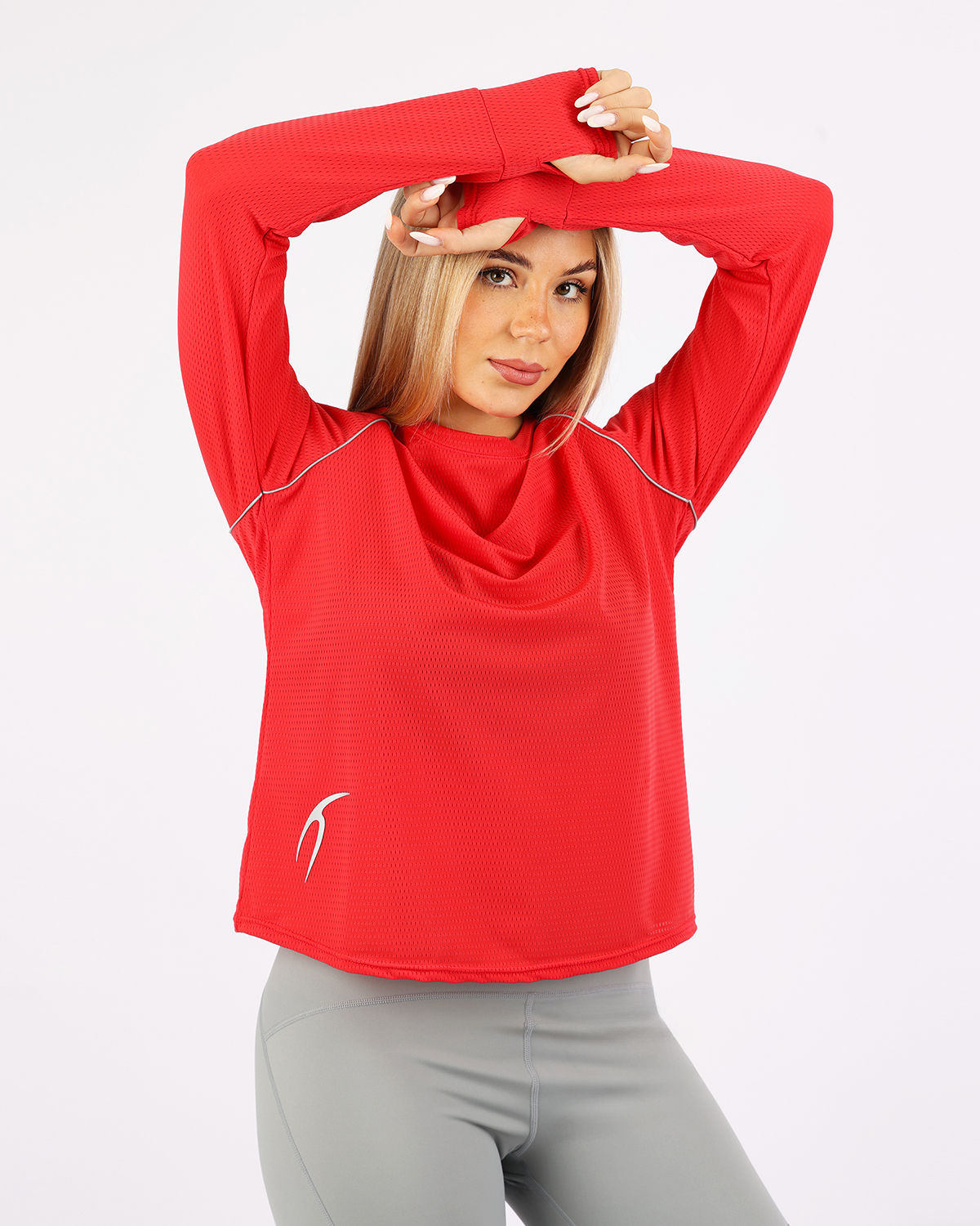 Long-Sleeve Training Red Top-Atum -33291969