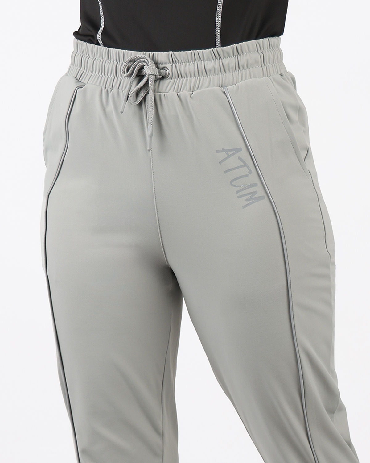 Relaxed Fit Gray Pants-Atum -48312214