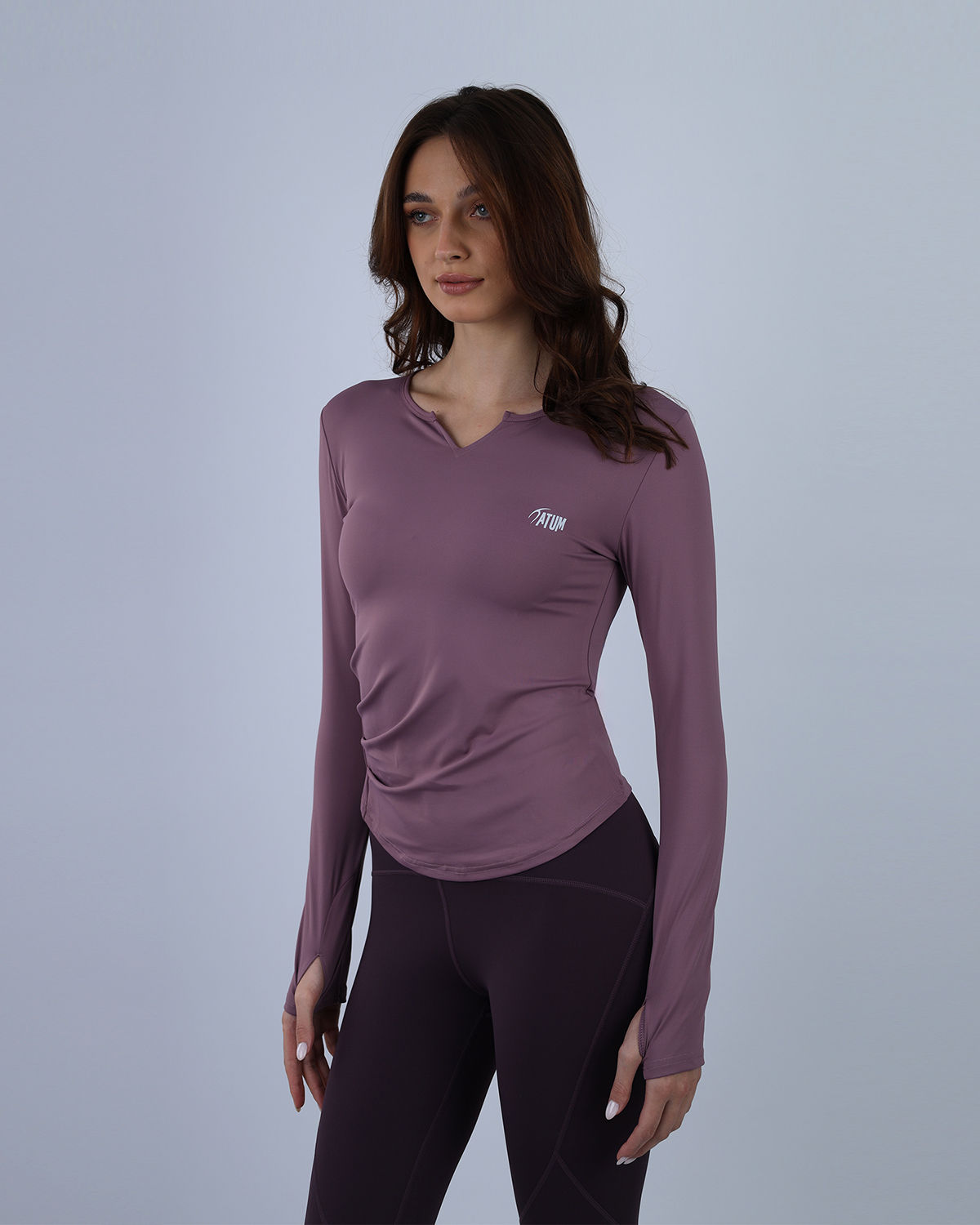 Elegance Women's Purple Long-Sleeve Top-Atum -23552874