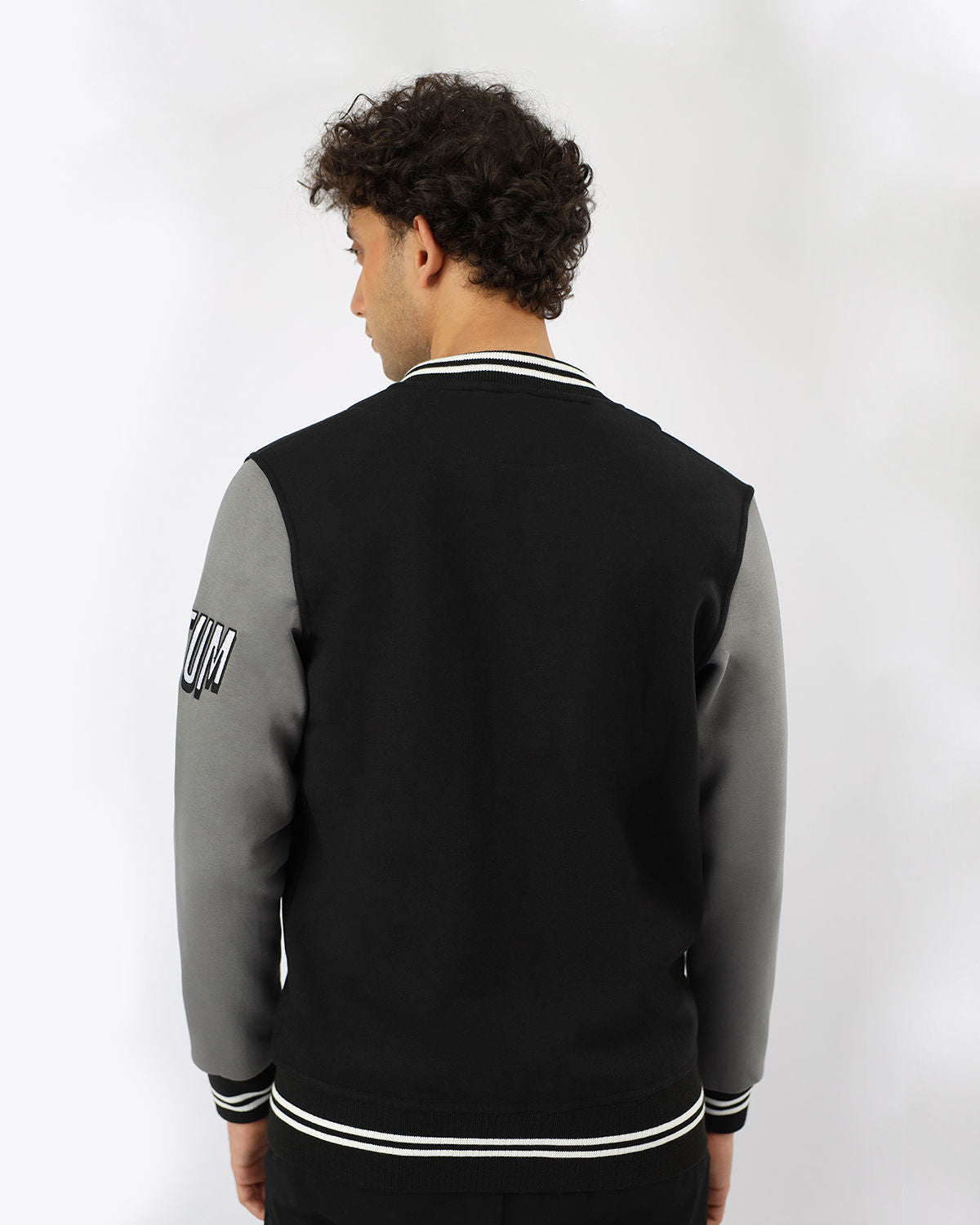 Varsity Black Men's Jacket-Atum -73148451