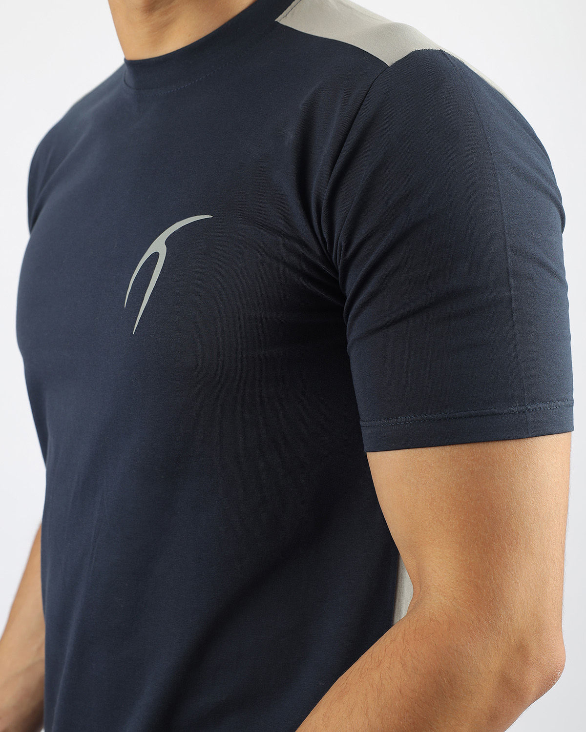 Men's Basic Navy T-Shirt-Atum -30891709