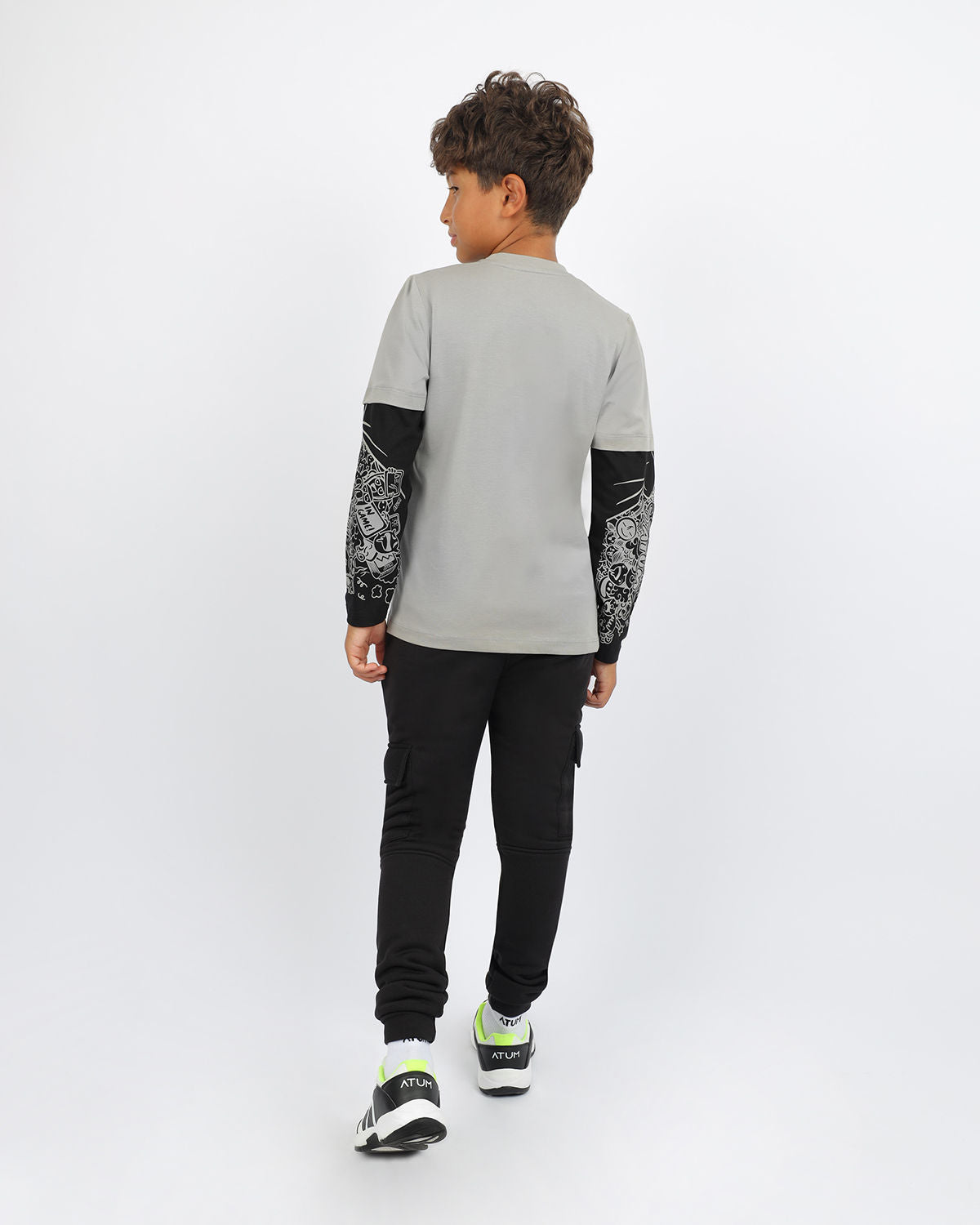 Cotton Boy's Gray T-Shirt-Atum -42097852