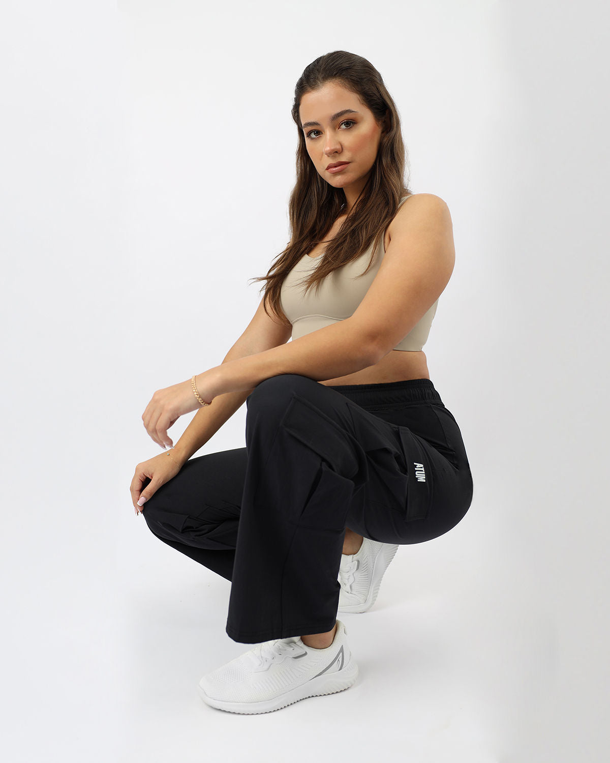 Women's Cargo Navy Pants-Atum -10888365