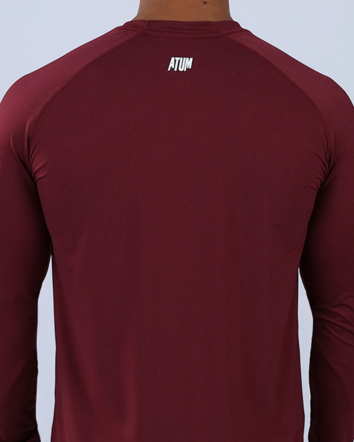 Long Sleeve Running Burgundy Tee-Atum -89195166