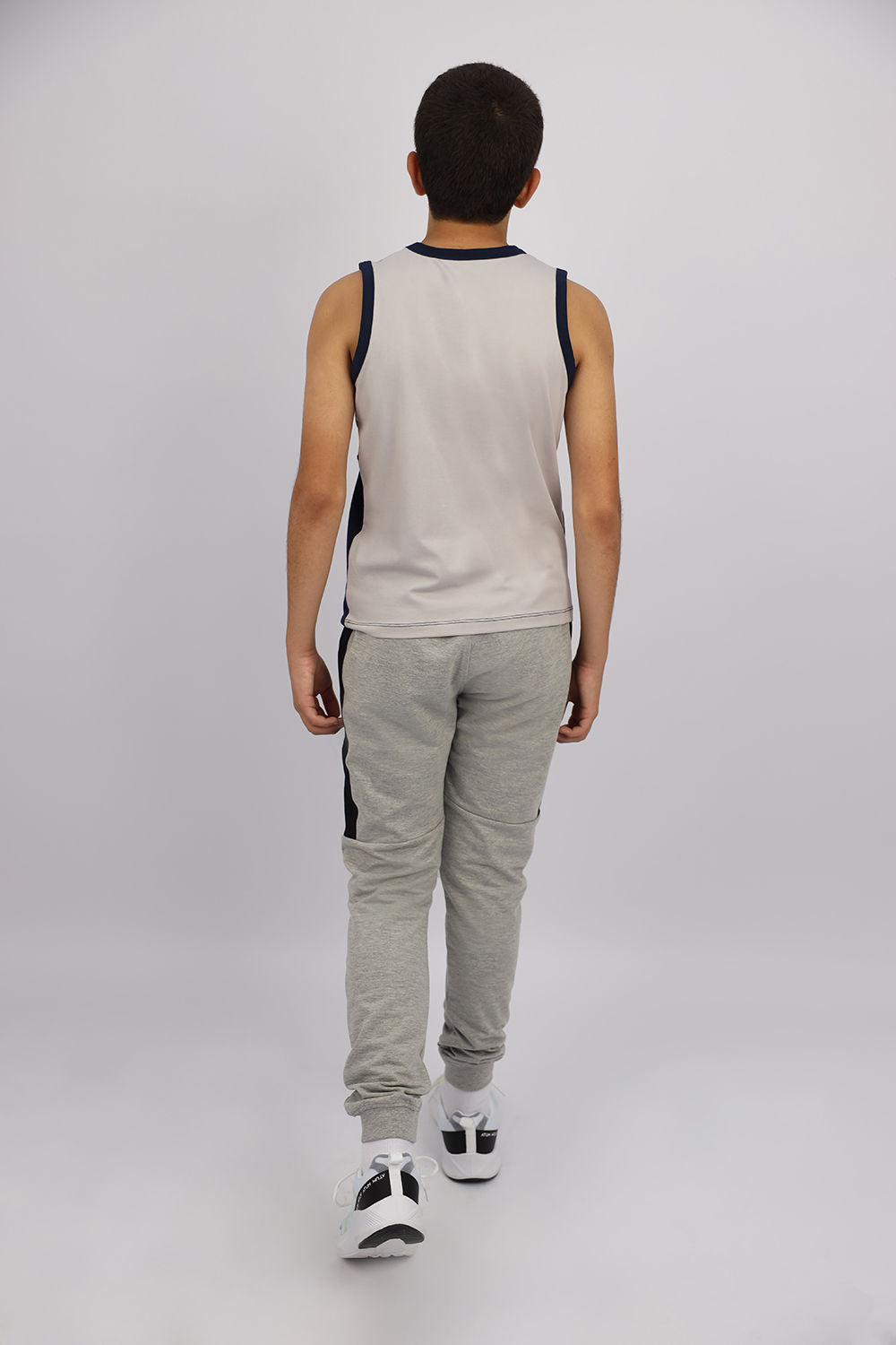 Graphic Logo Boy's Navy Tank Top