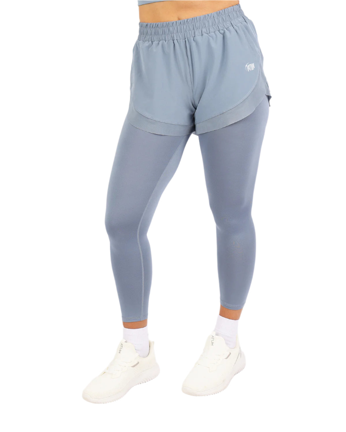 Pocket Wave Skort Light Blue Leggings-Atum -30146864