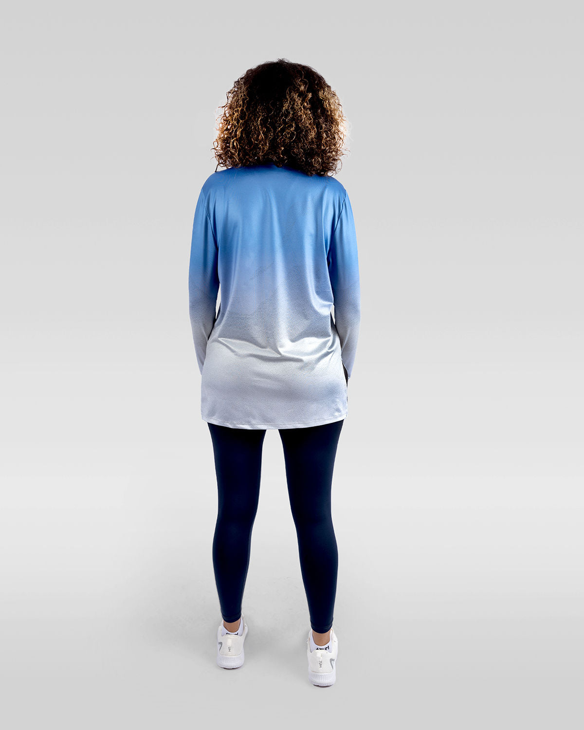 Women's Gradient Blue Top-Atum -23791598