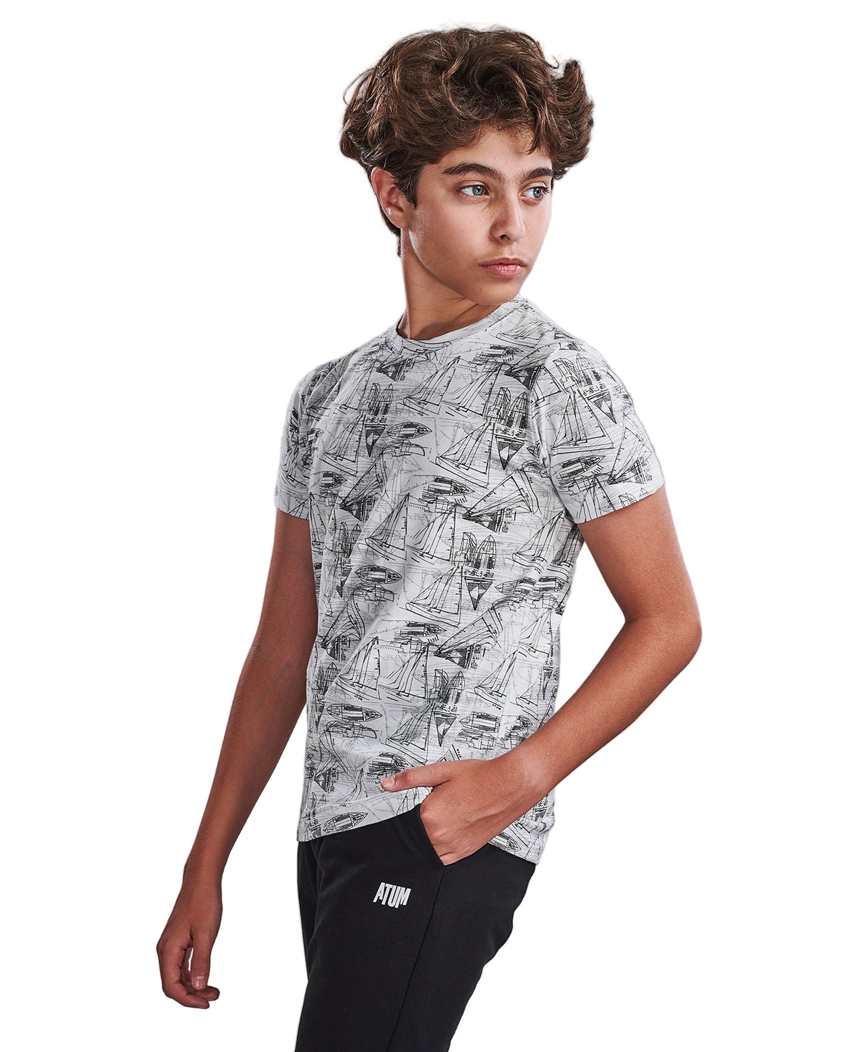 Sailor Mystery Boy's Black T-Shirt