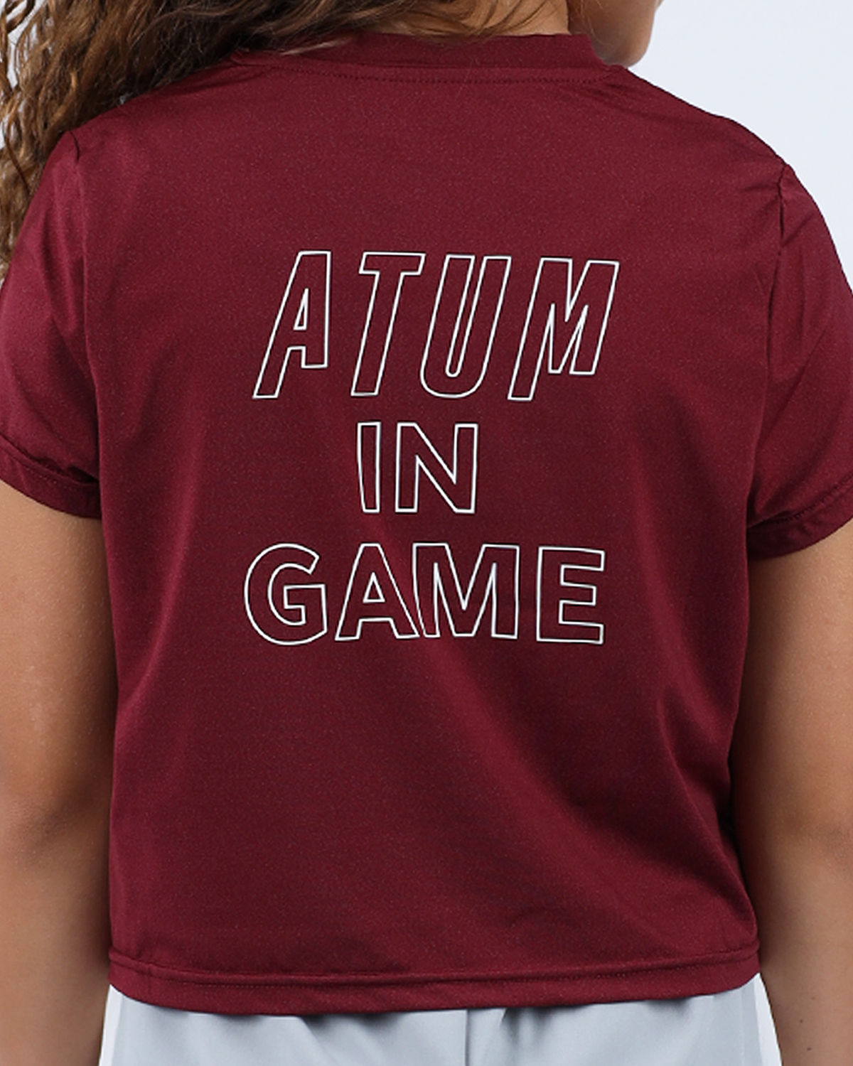 INGAME Short-Sleeve Burgundy T-Shirt-Atum -45576969