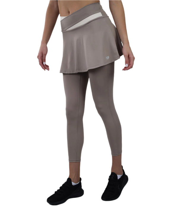 Flexi Flair Skirted Coffee Leggings-Atum -9544500