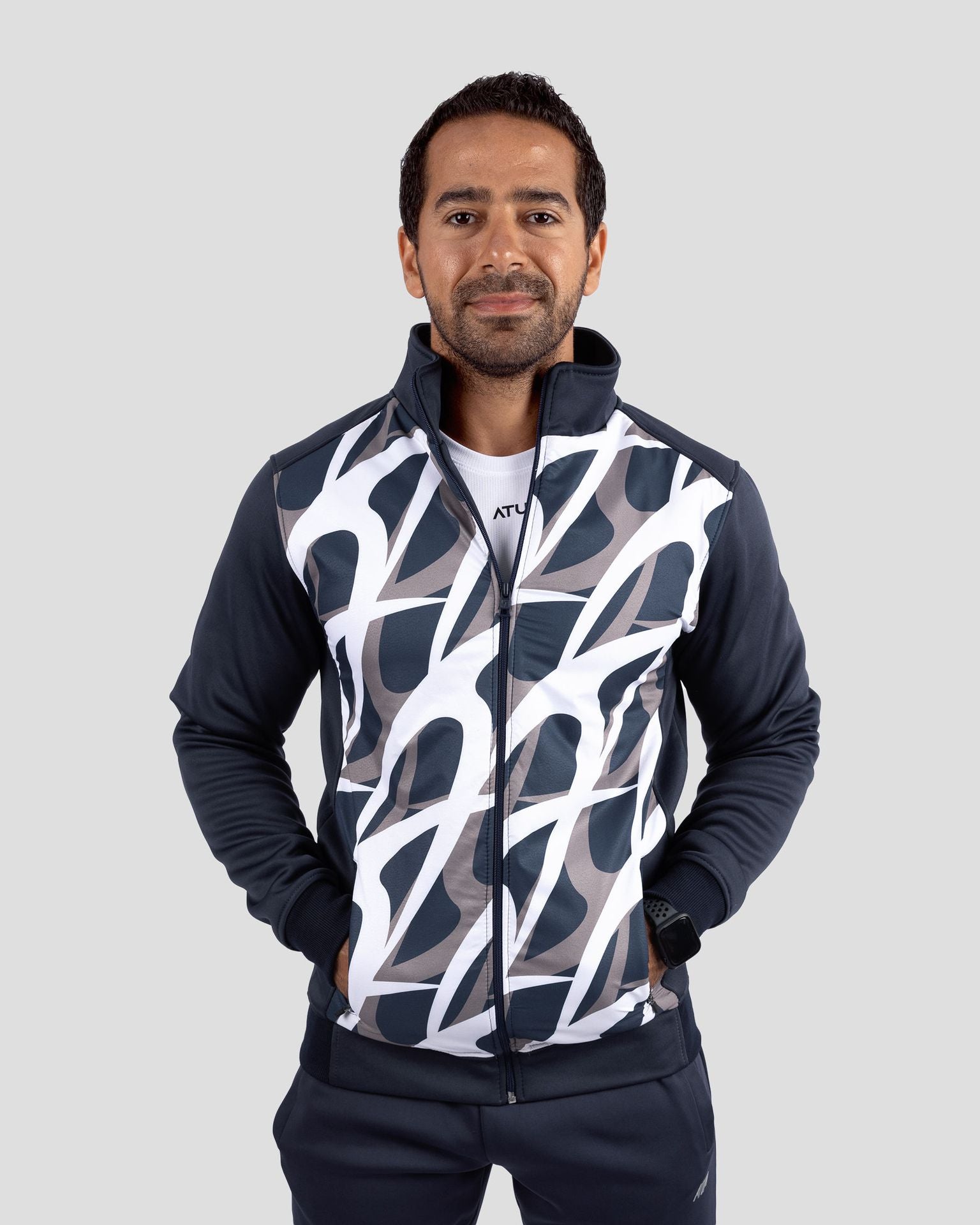 Men's Printed Jacket-Atum -66064490