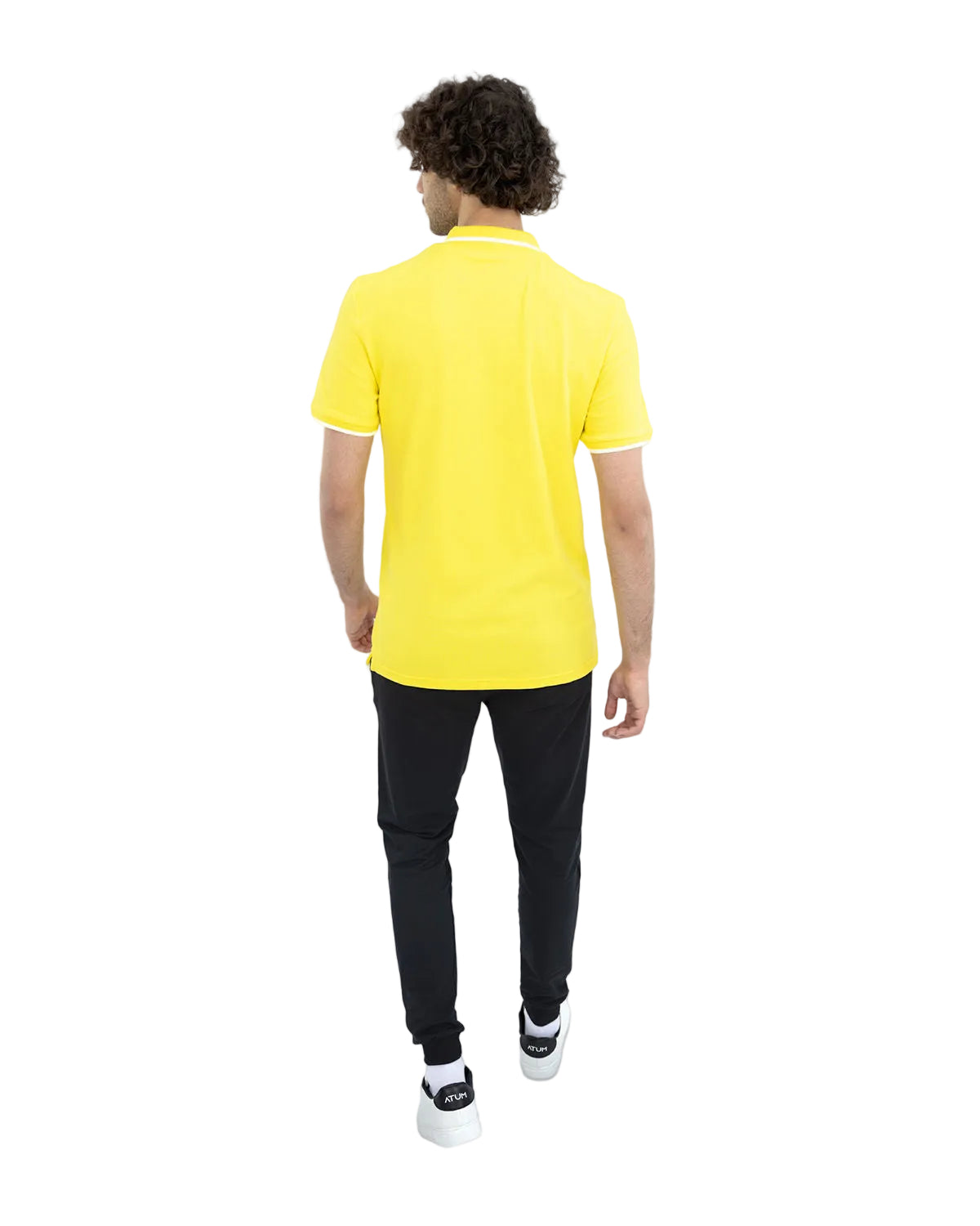 Men's Yellow Polo Shirt-Atum -71914622
