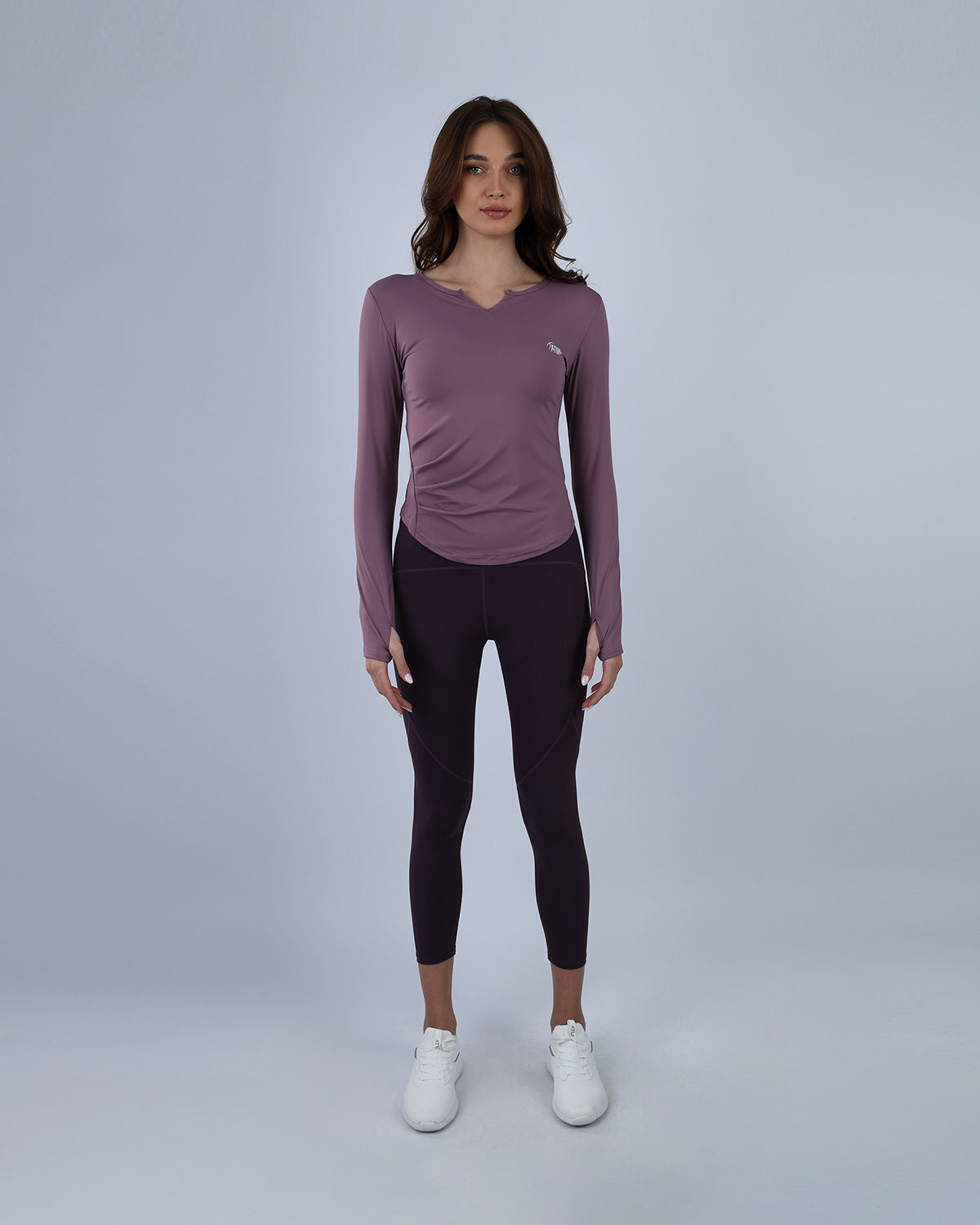 Elegance Women's Purple Long-Sleeve Top-Atum -91264728
