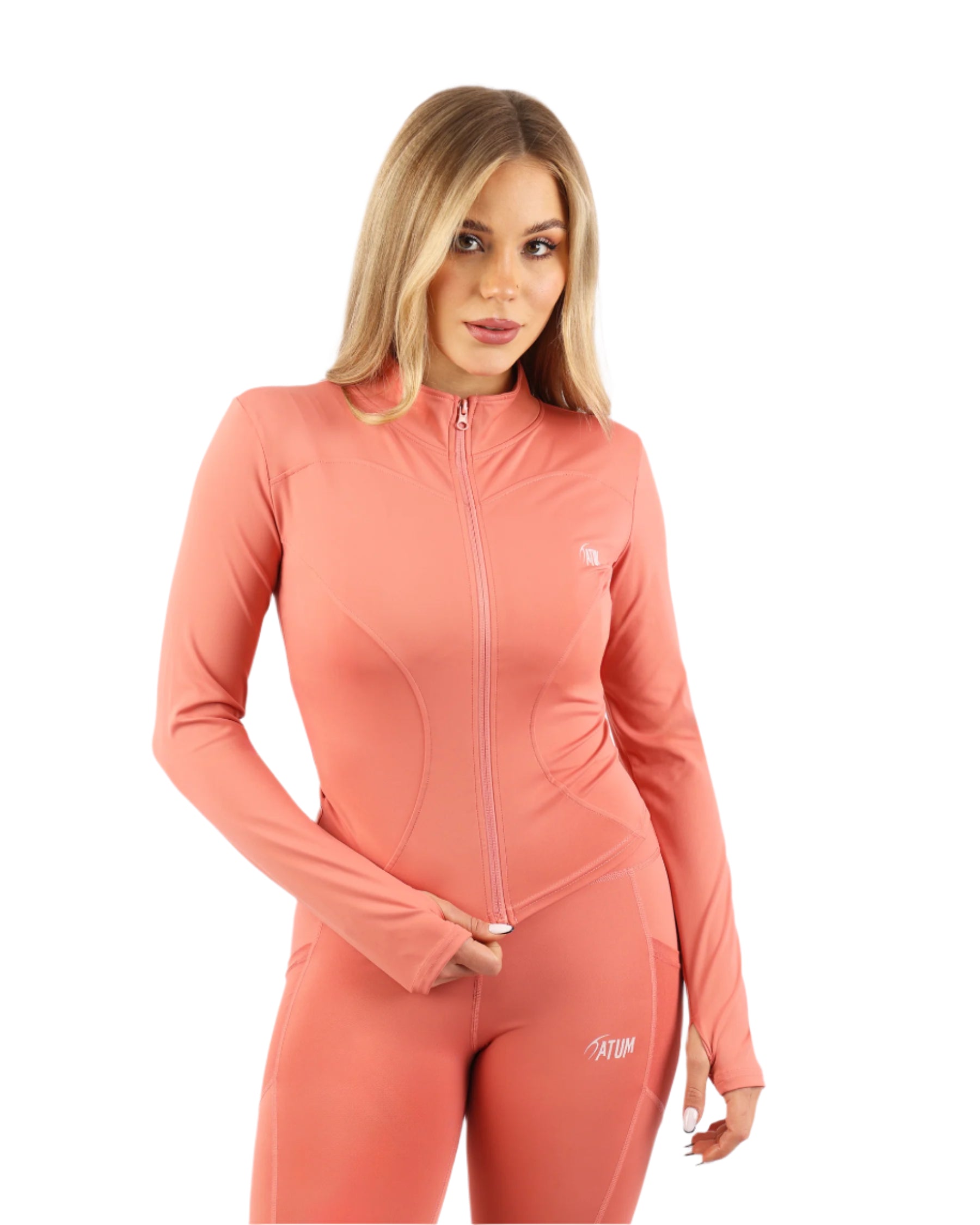 Verde Women's Zip Coral Jacket-Atum -497878