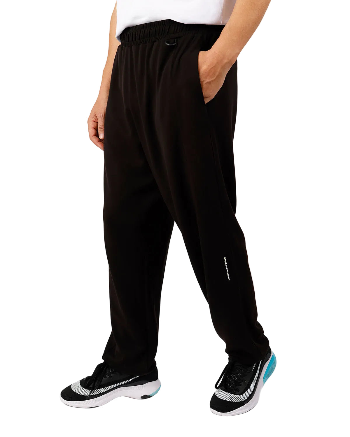 Relaxed Motion Black Pants-Atum -13053526