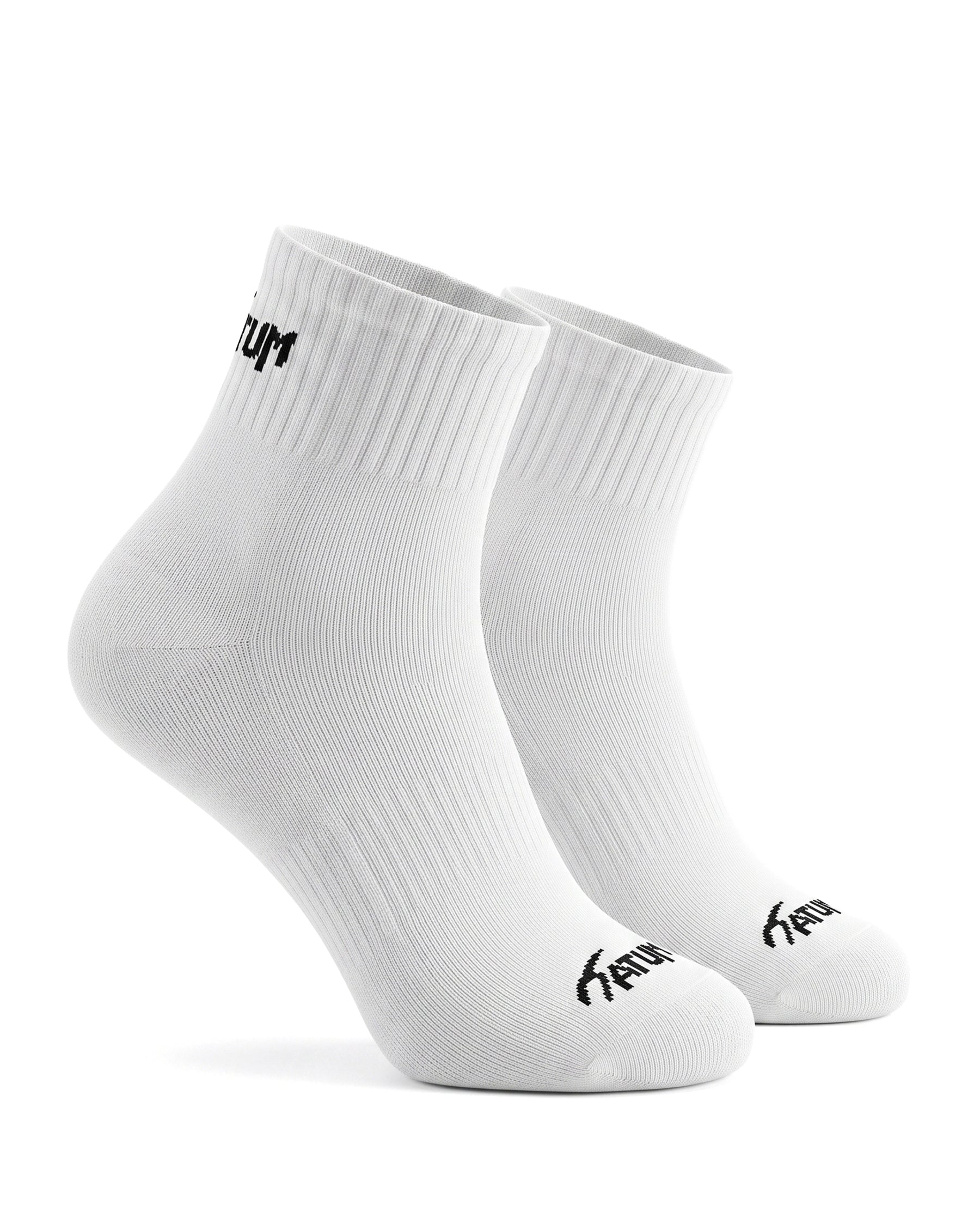 Unisex White Half Socks-Atum -28165197