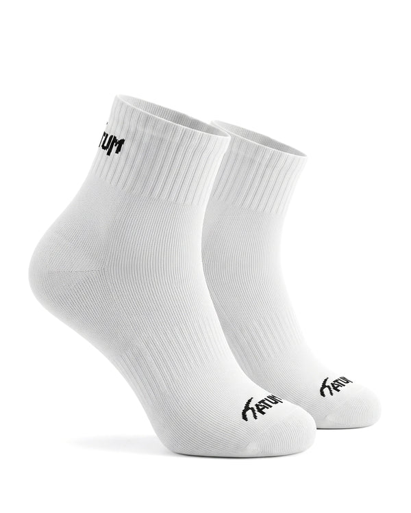 Unisex White Half Socks-Atum -28165197