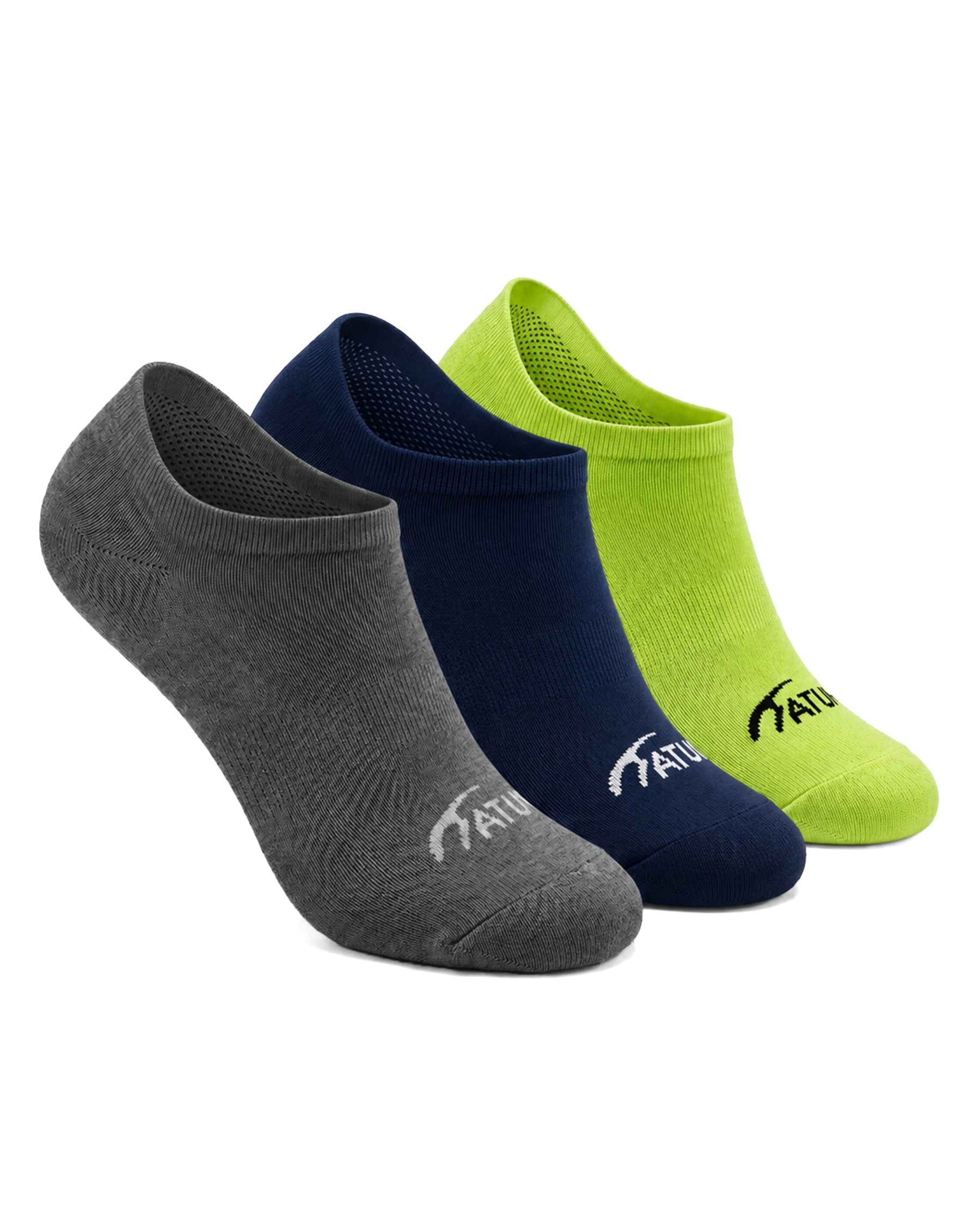 Adults Low-Cut MixGreen Training Socks-Pack of 3-Atum -84417174