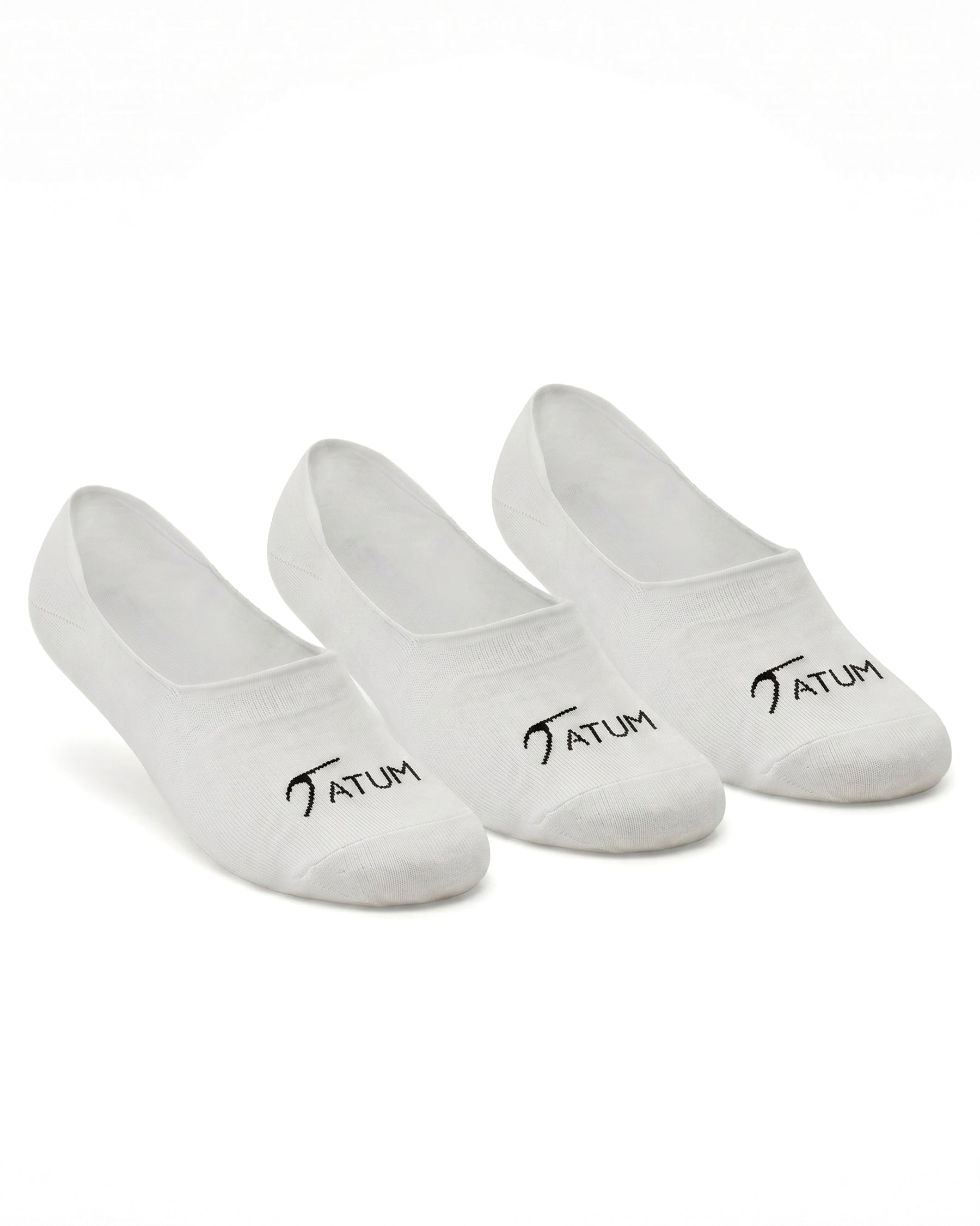 Unisex No Show White Socks-Pack of 3