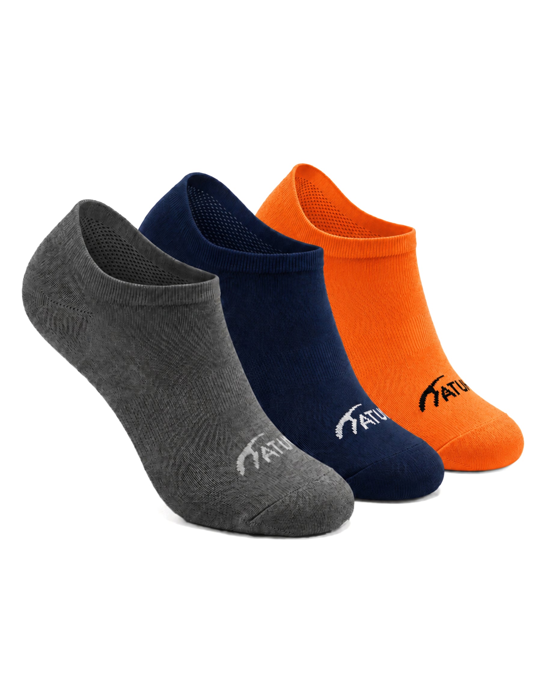 Adults Low-Cut MixOrange Training Socks-Pack of 3-Atum -90312998