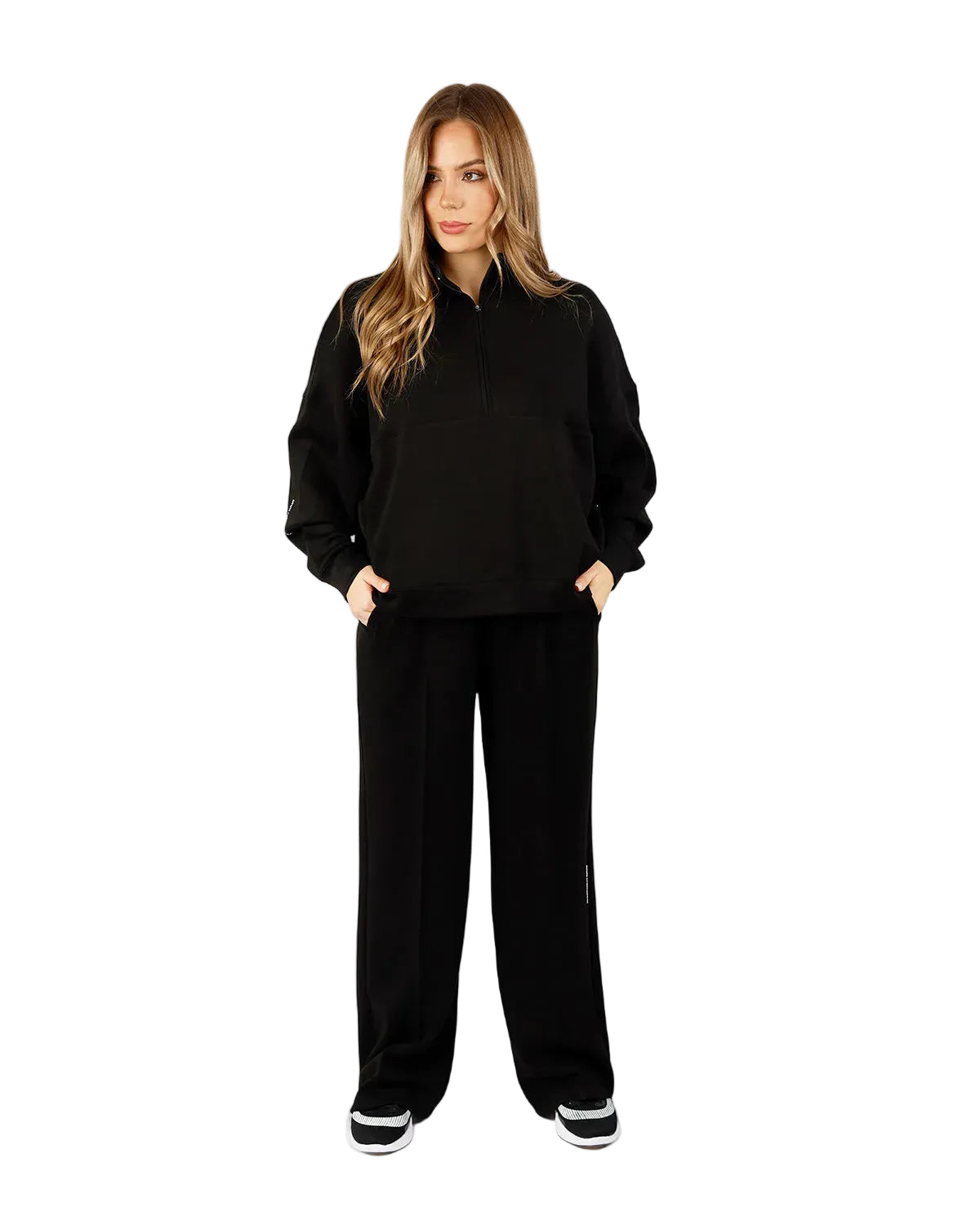 HalfZip Women's Black Tracksuit-Atum -2646316